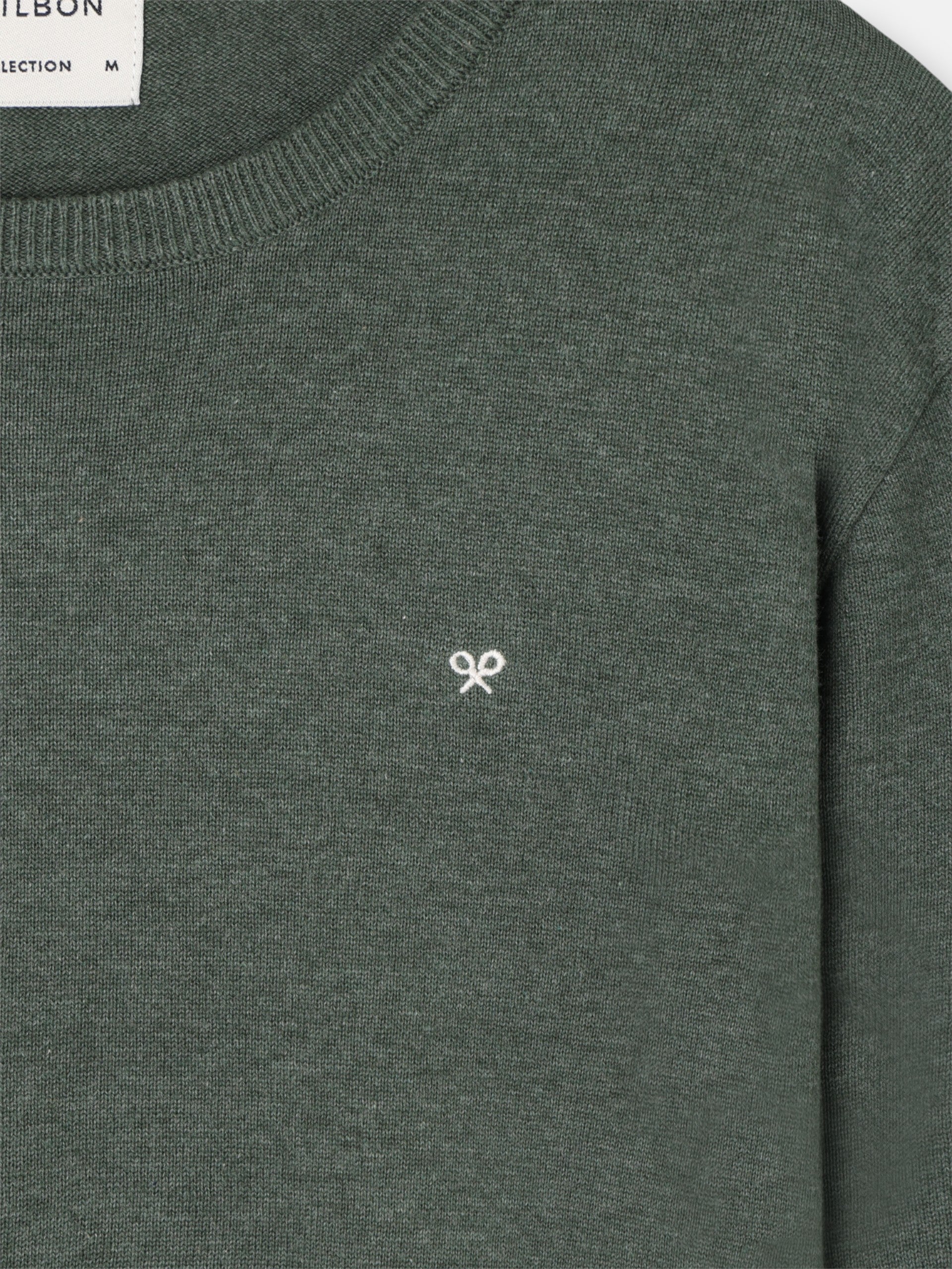 Jersey liso cuello caja verde