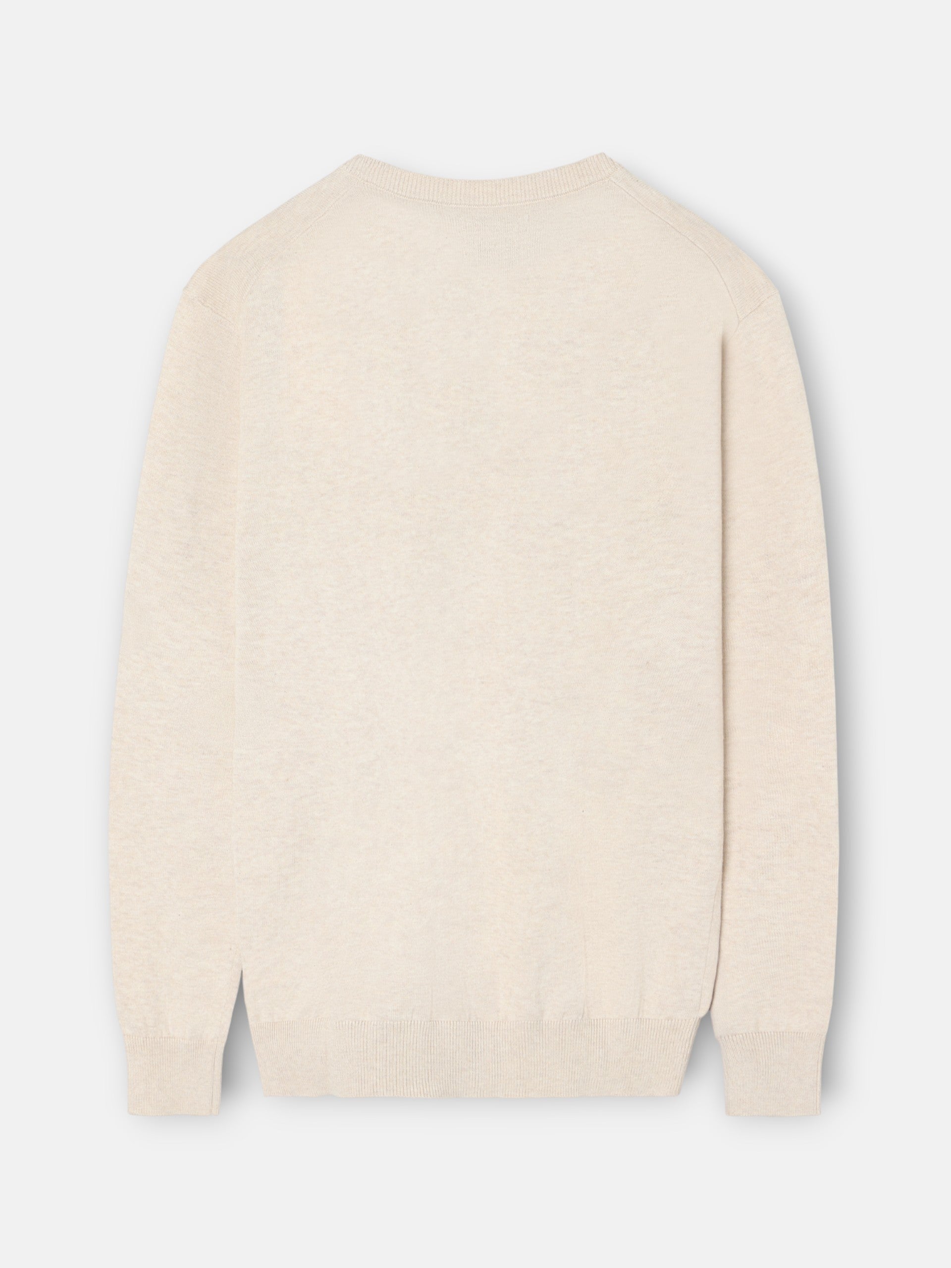 Pull uni col ras-du-cou crème