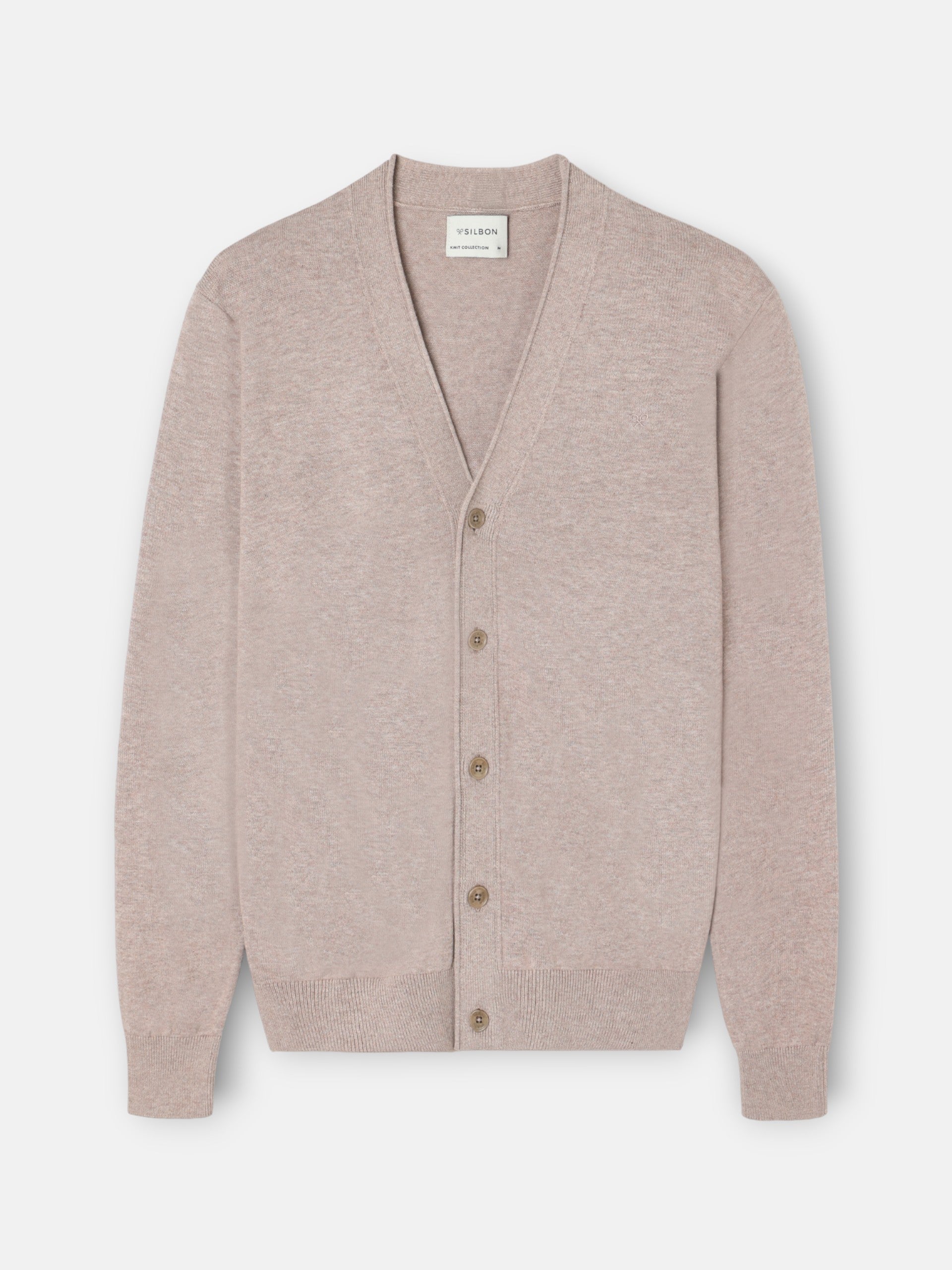Cardigan botones beige medio