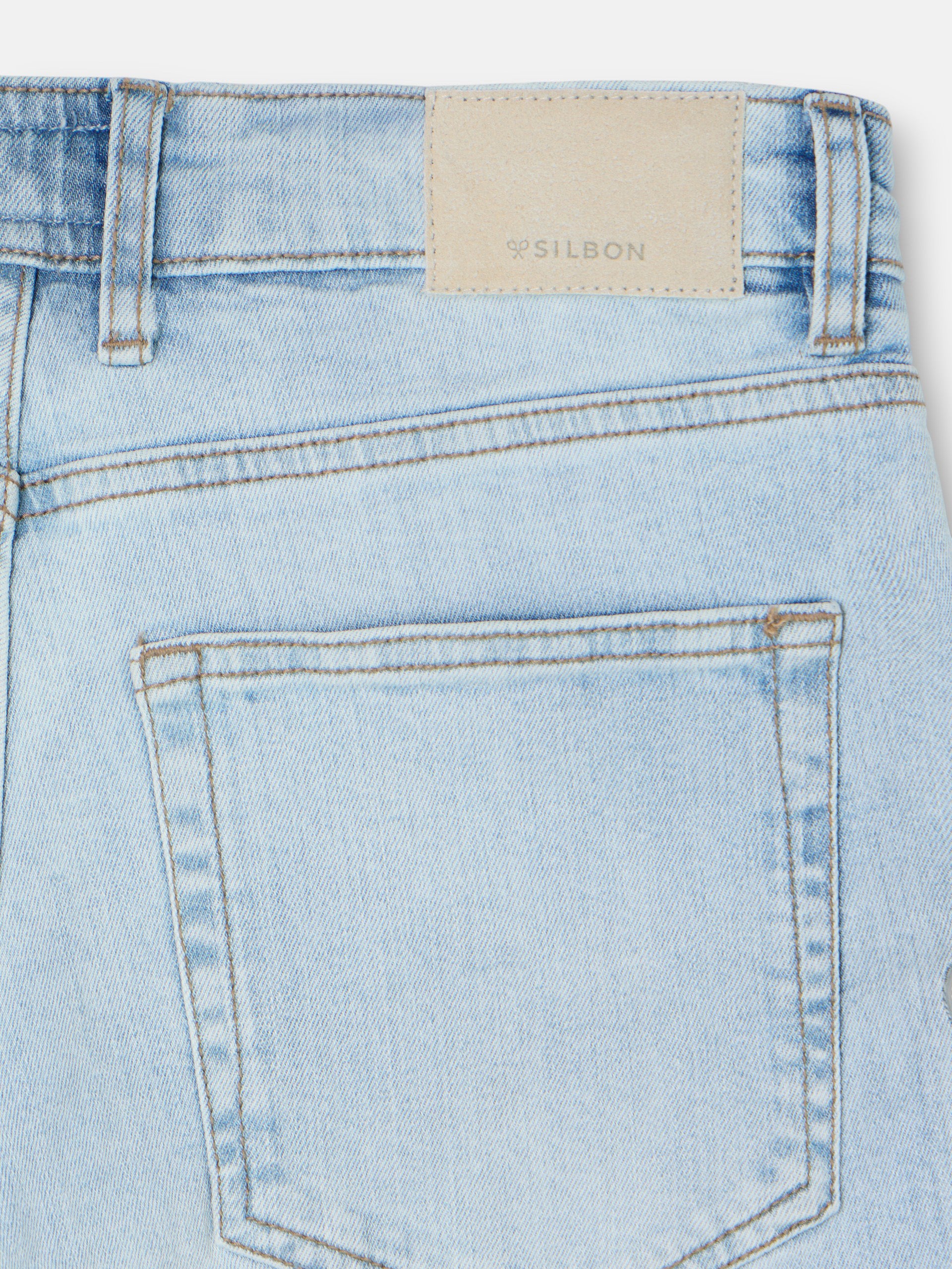 Pantalon sport denim azul claro