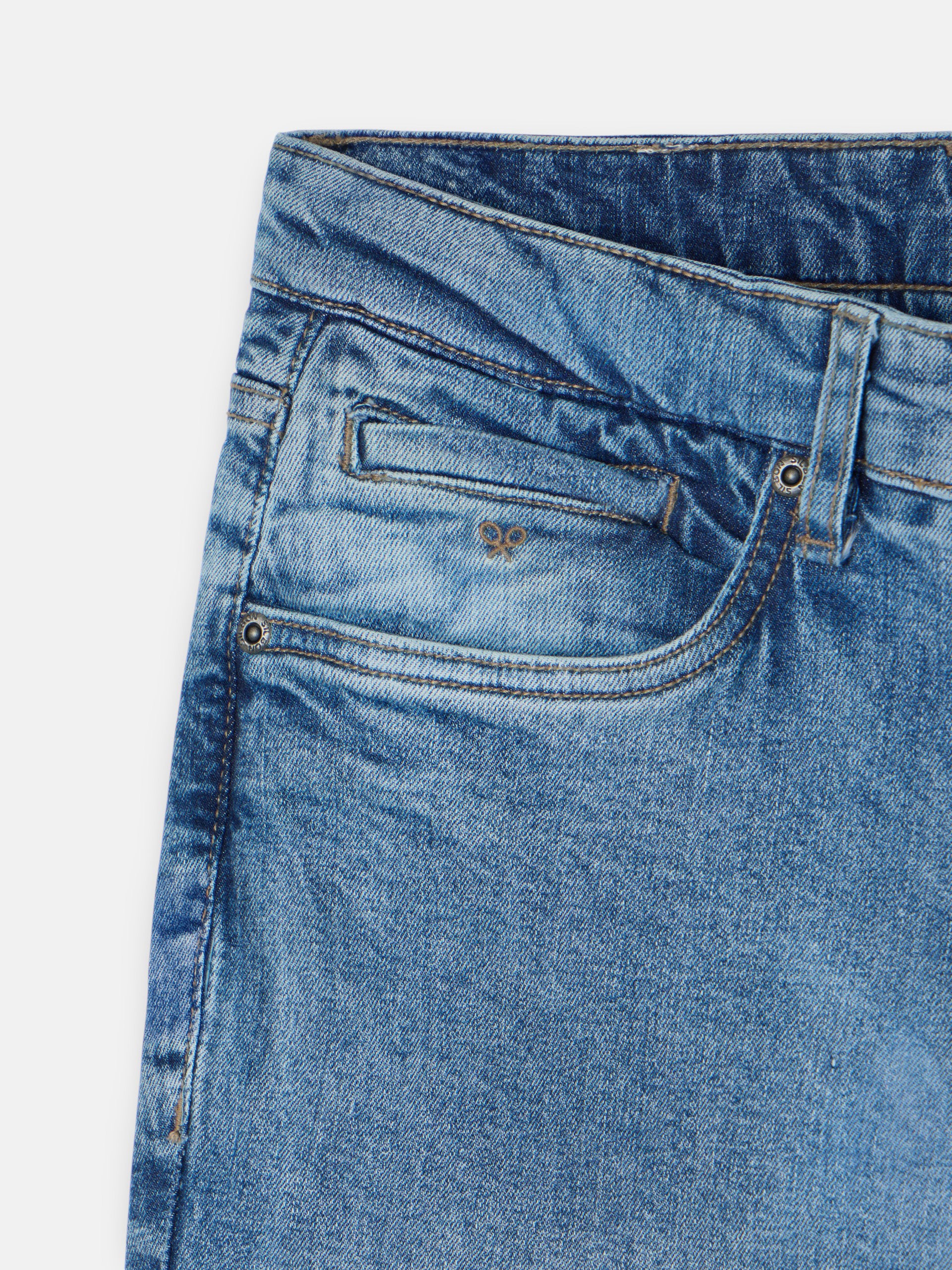 Medium blue denim sport trousers