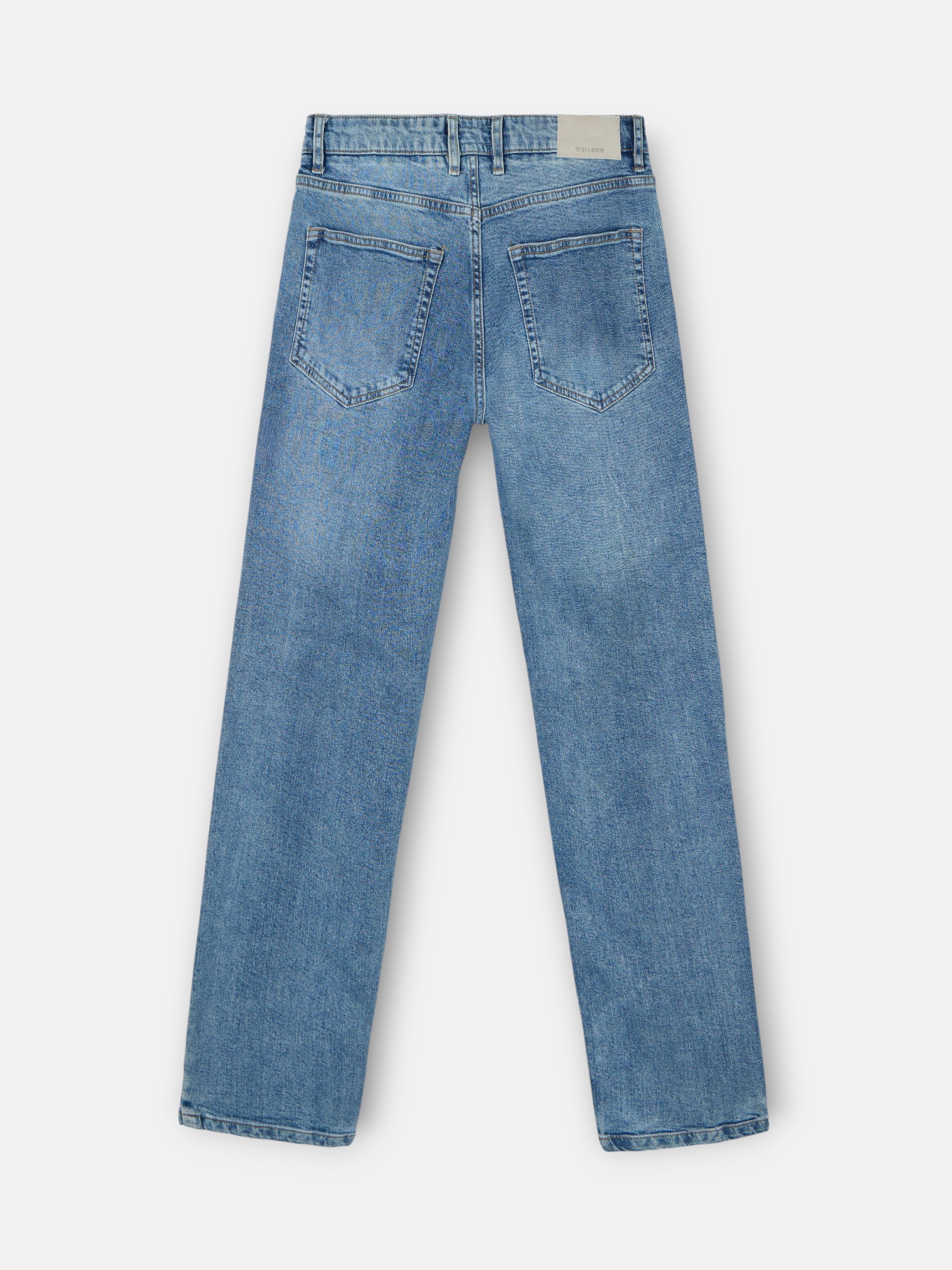 Medium blue denim sport trousers