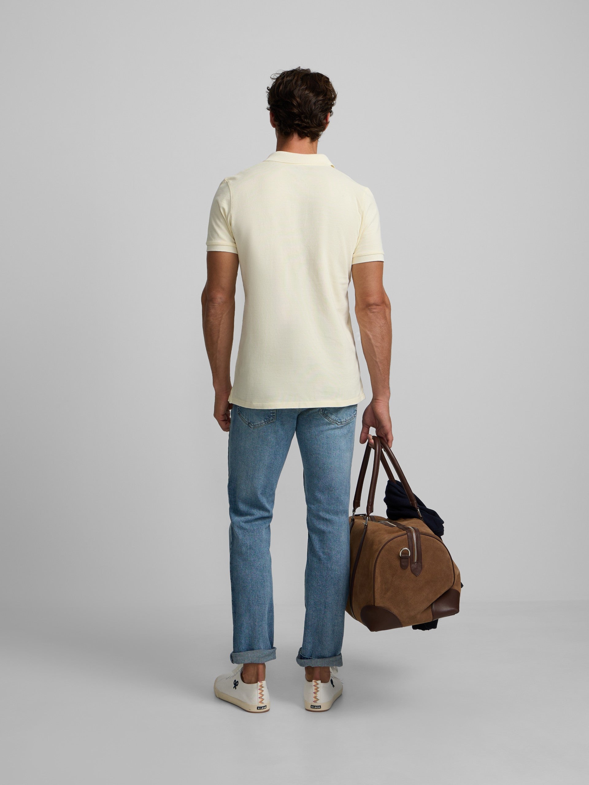 Medium blue denim sport trousers