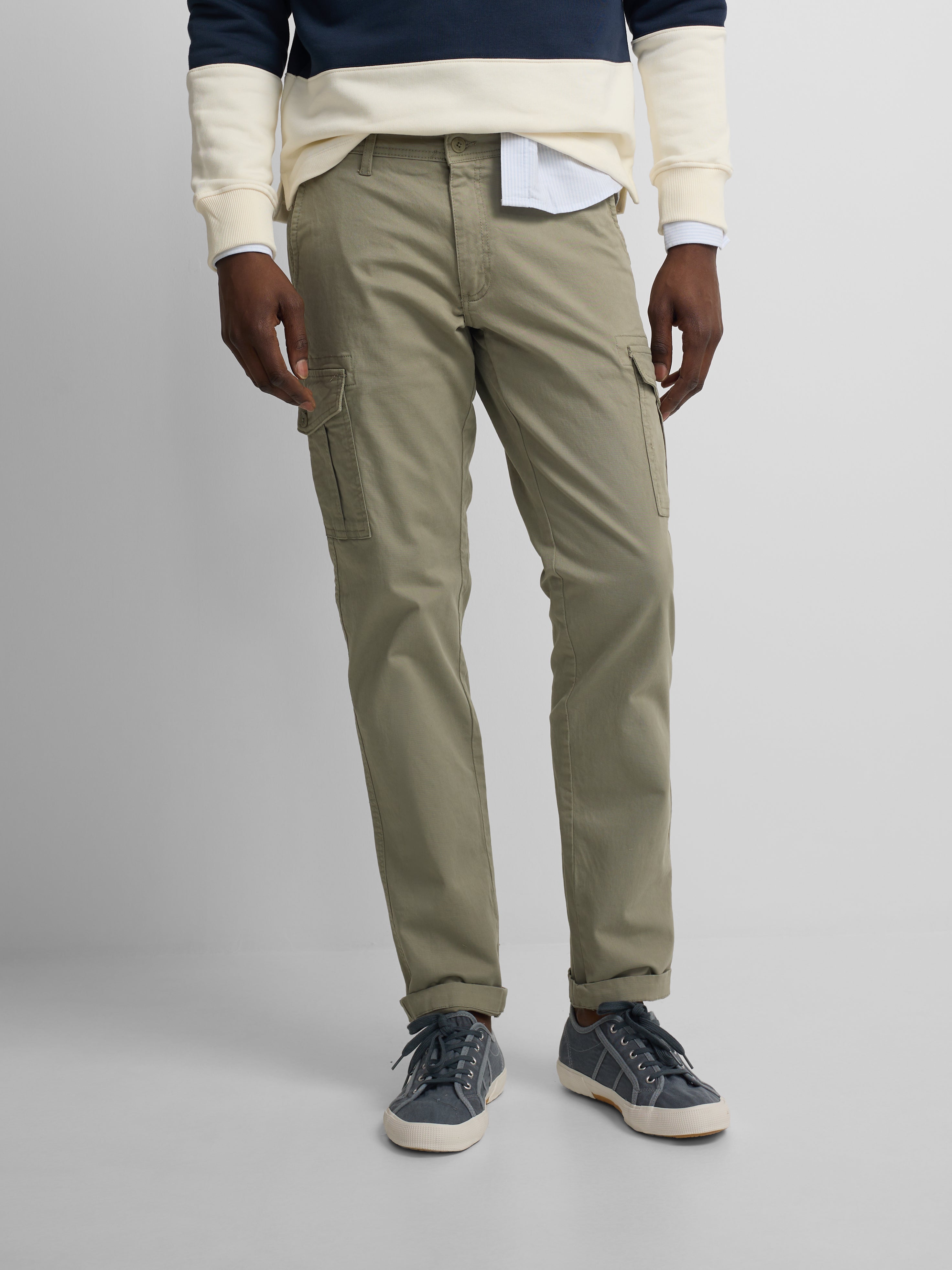Pantalon sport cargo verde medio