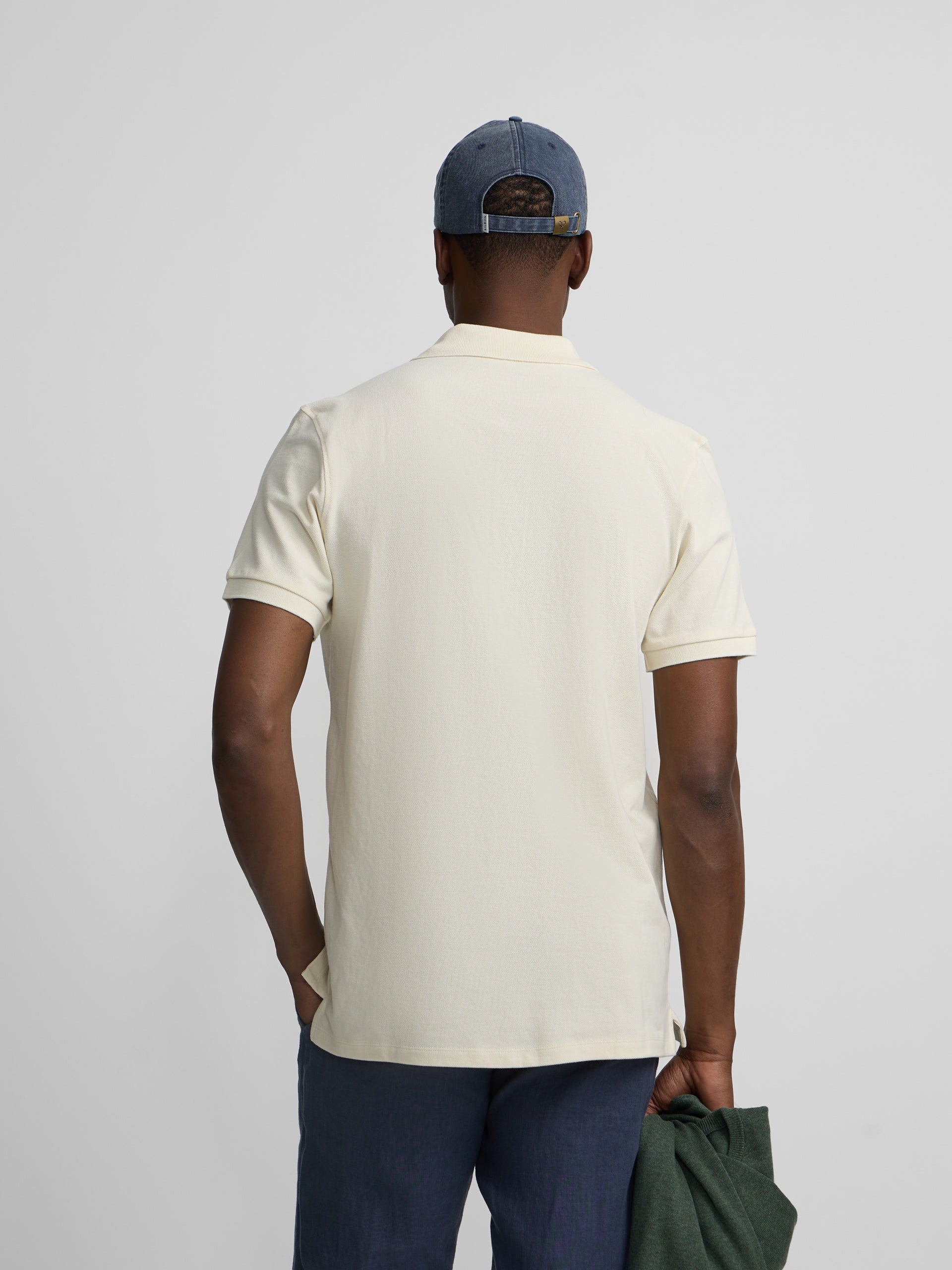 Polo classique uni crème