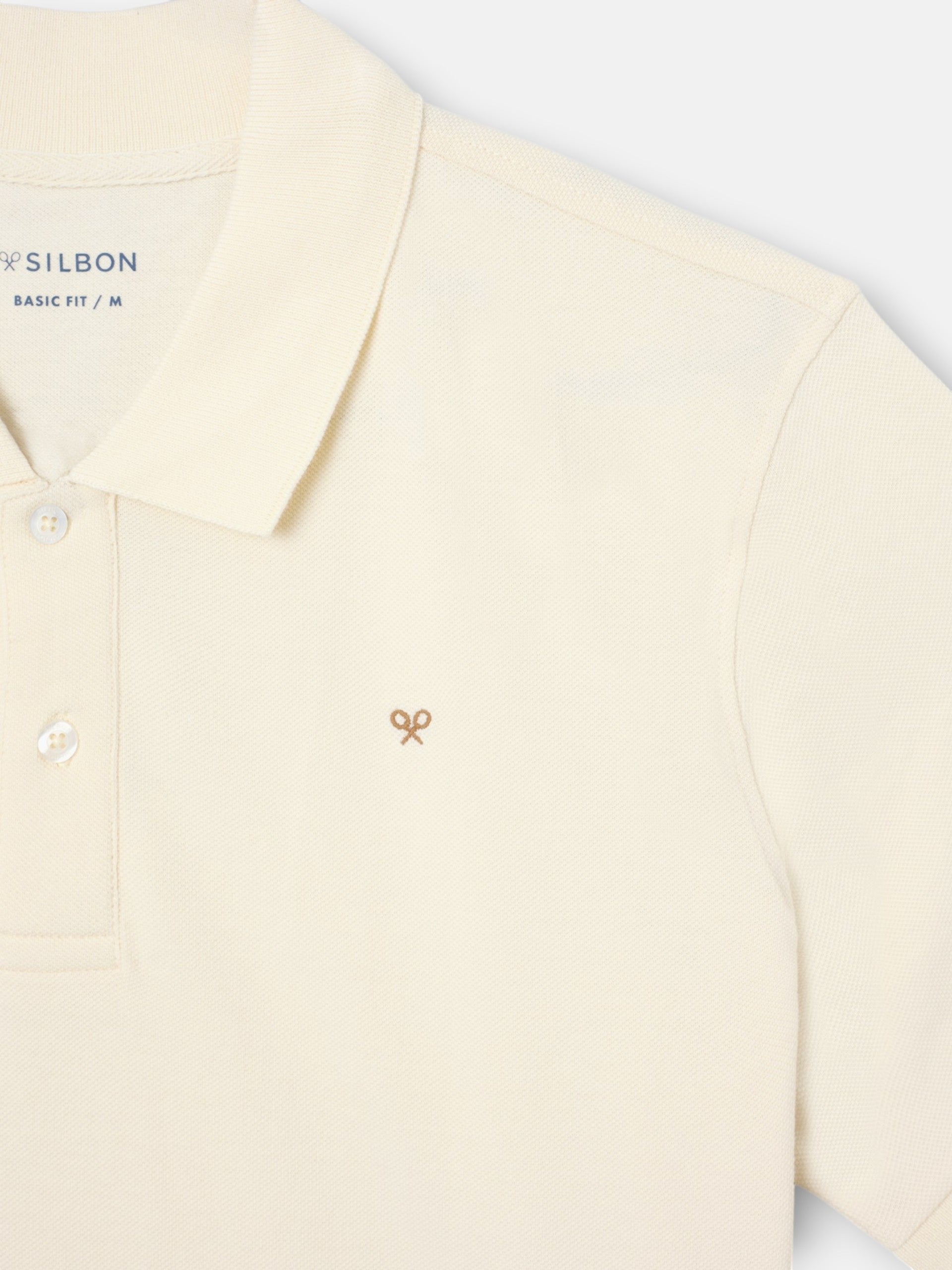Polo classique uni crème