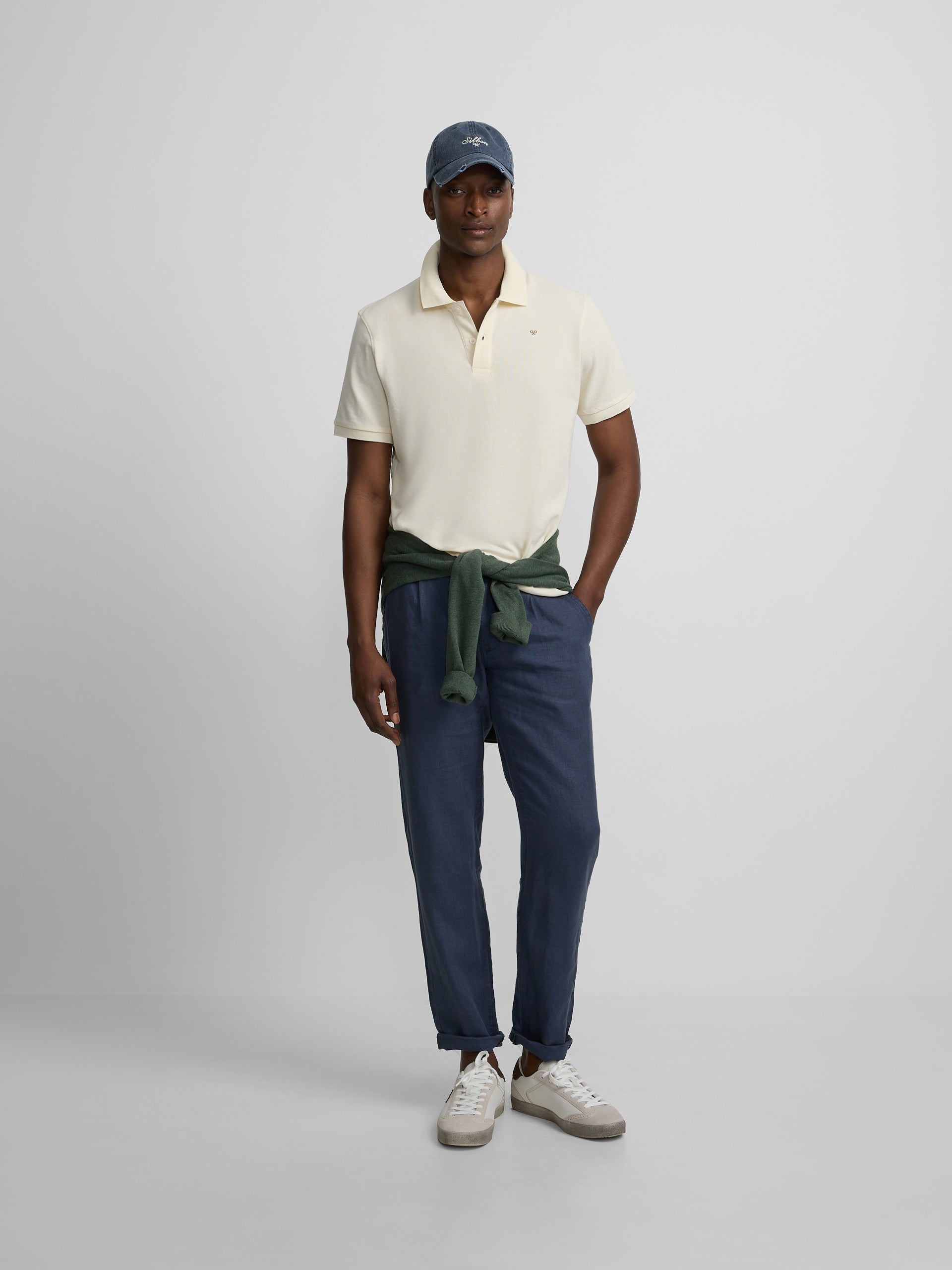 Polo classique uni crème