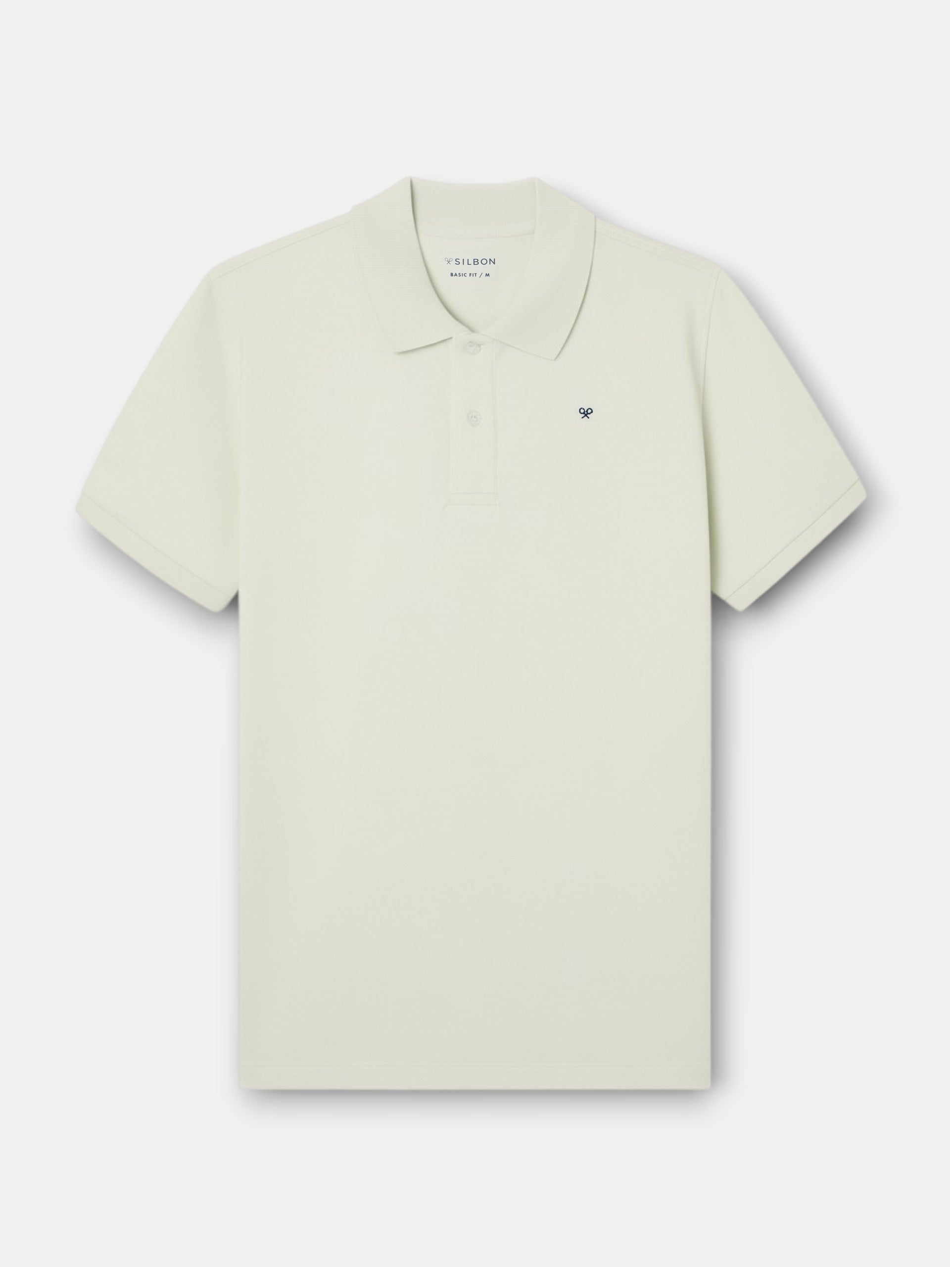 Classic plain light green polo