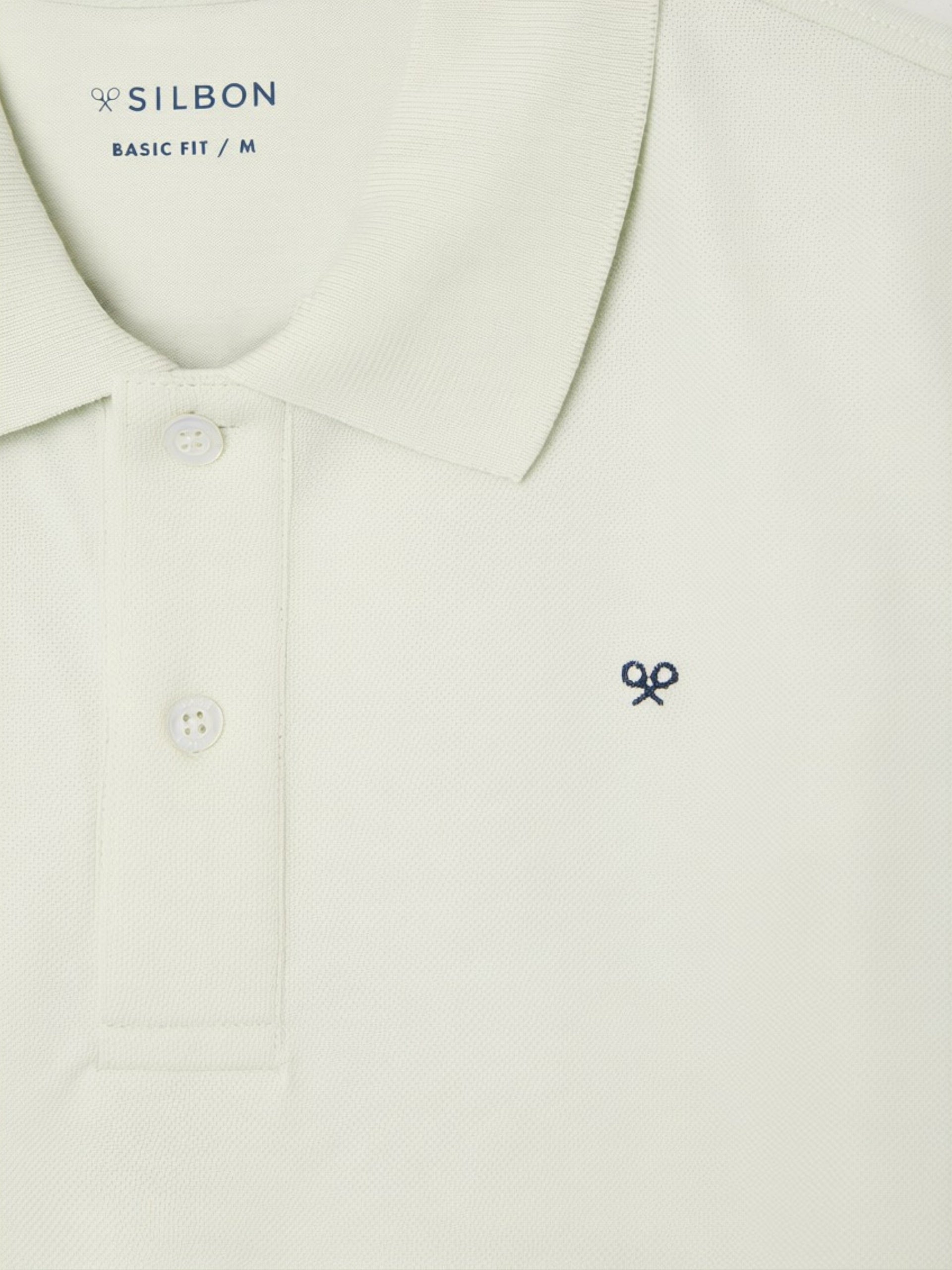 Classic plain light green polo