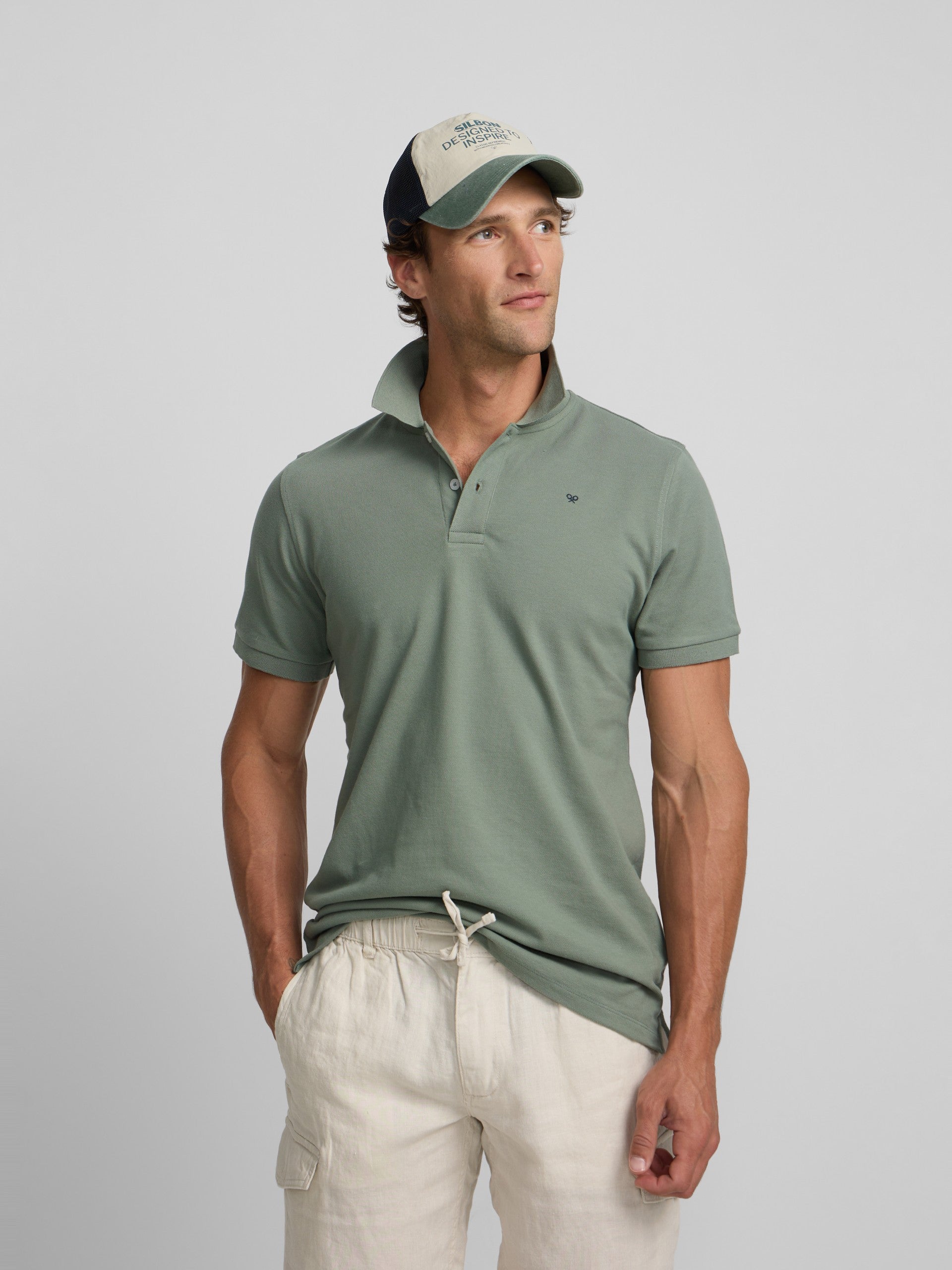 Polo clasico liso verde