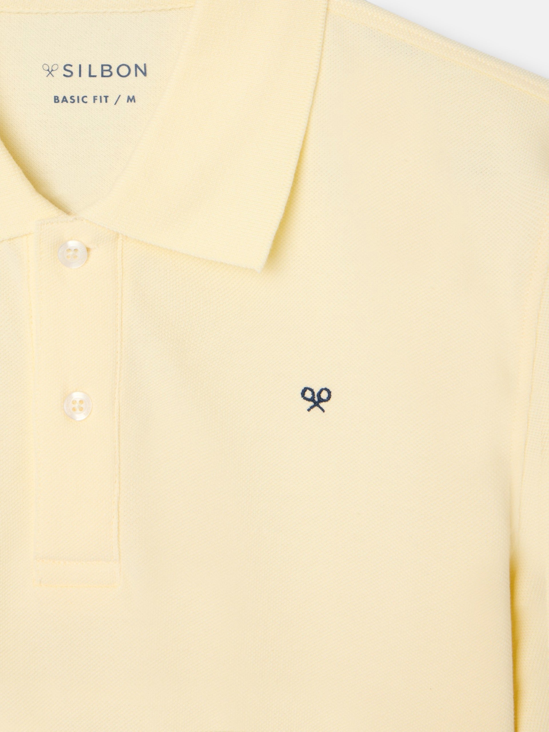 Polo classique uni jaune