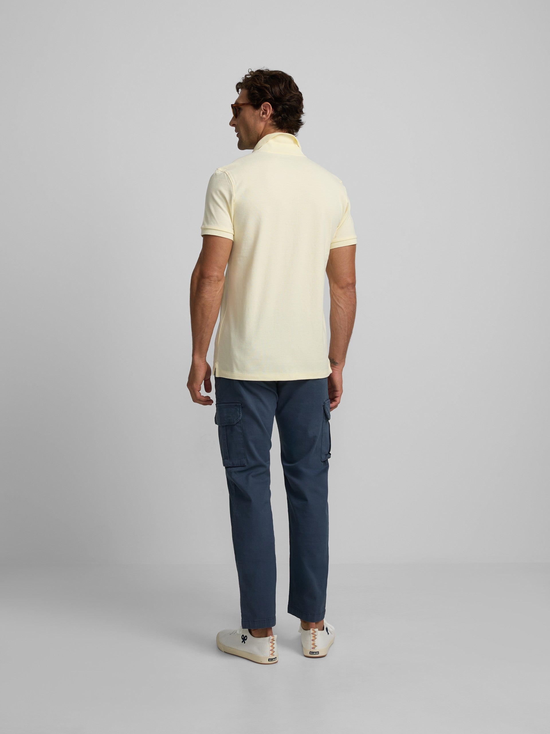 Polo classique uni jaune