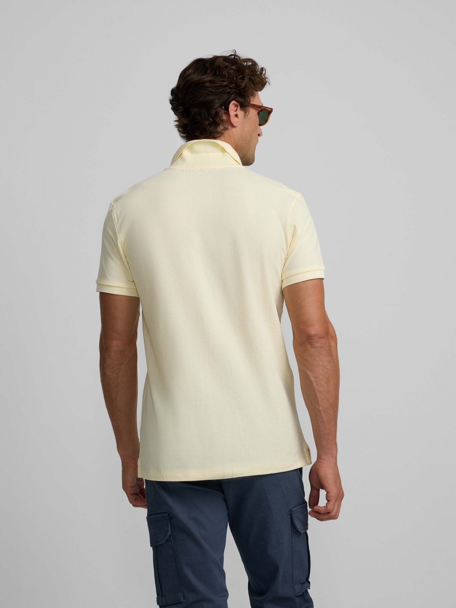 Polo classique uni jaune