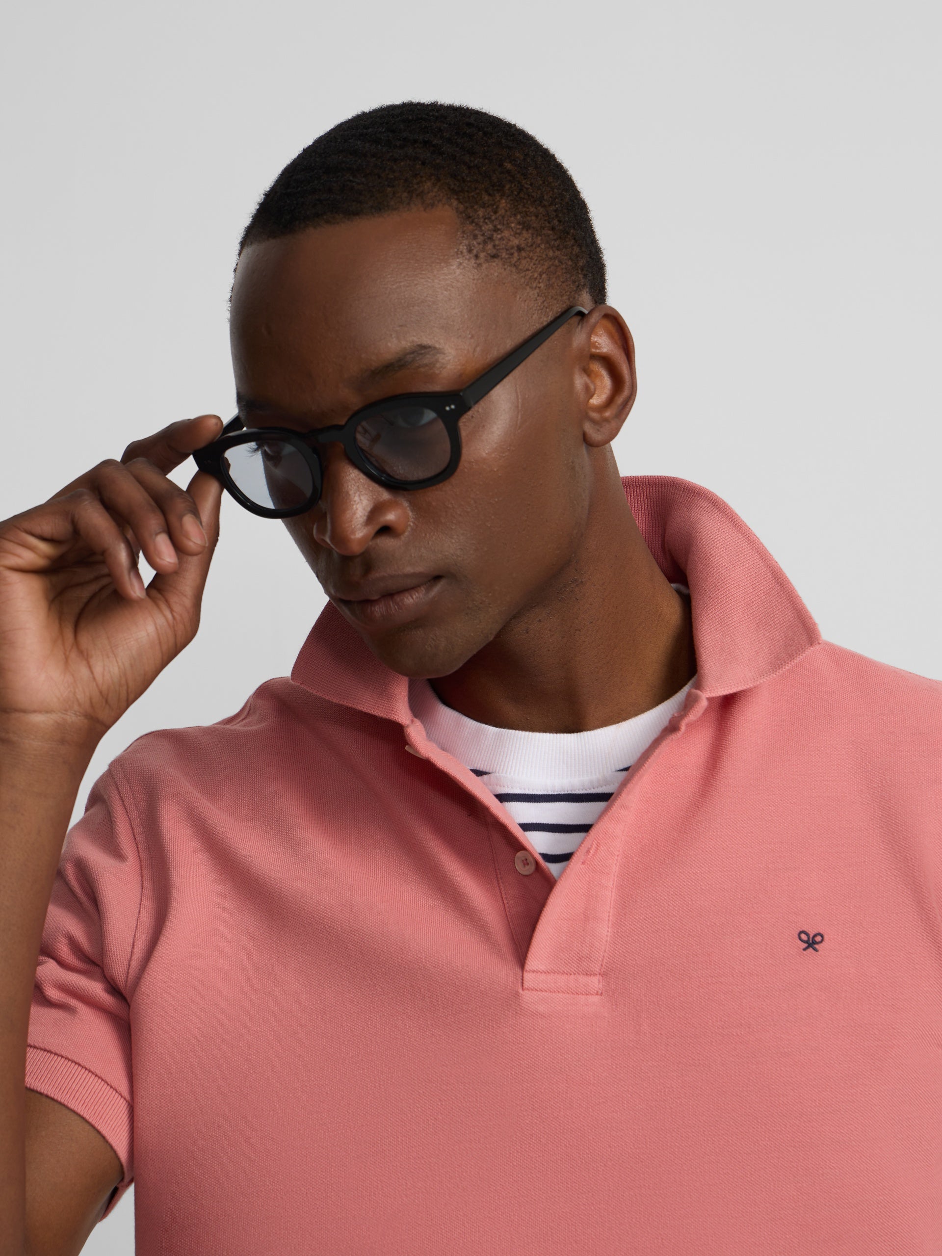 Polo classique uni corail