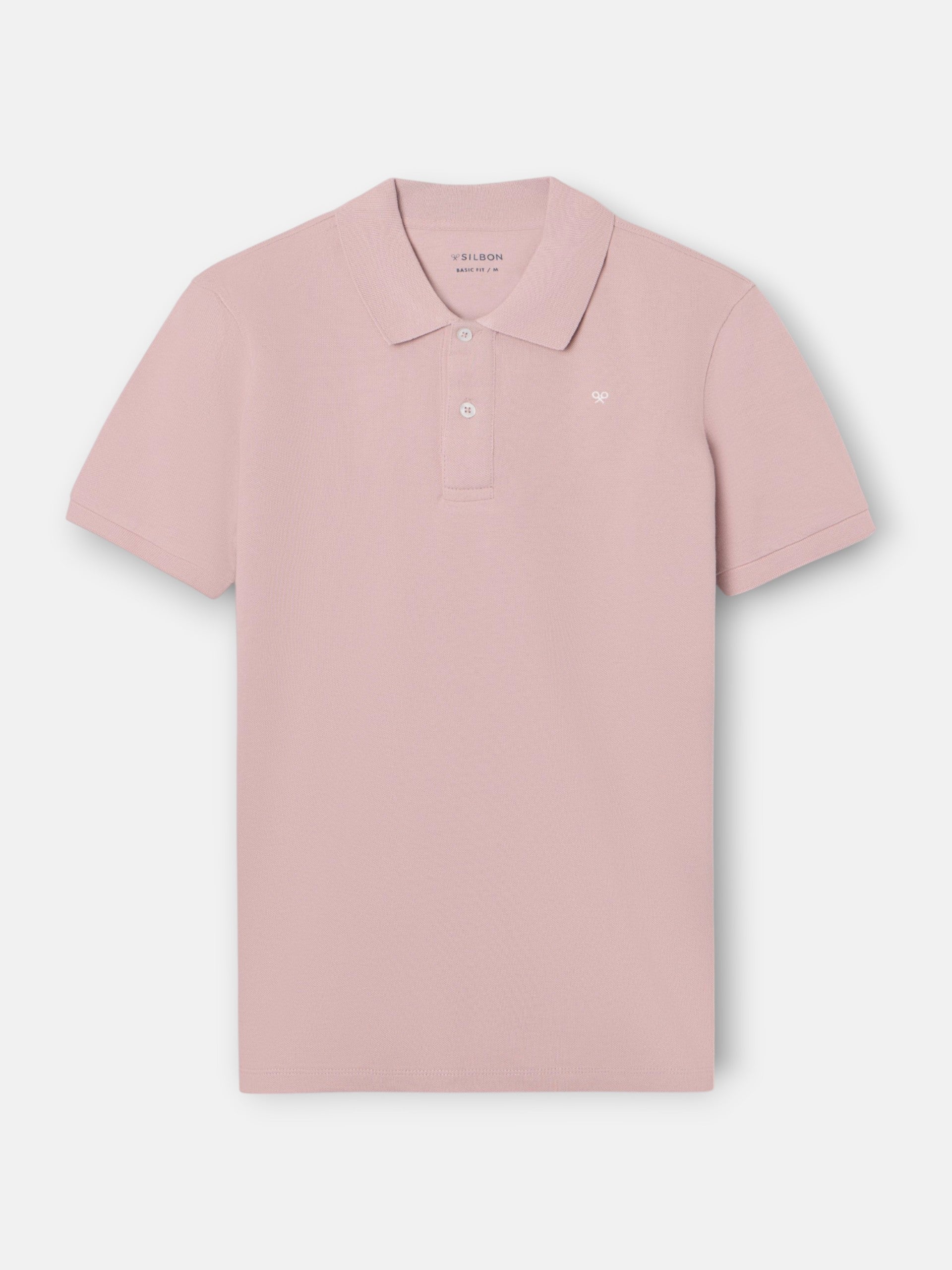 Classic plain pink polo
