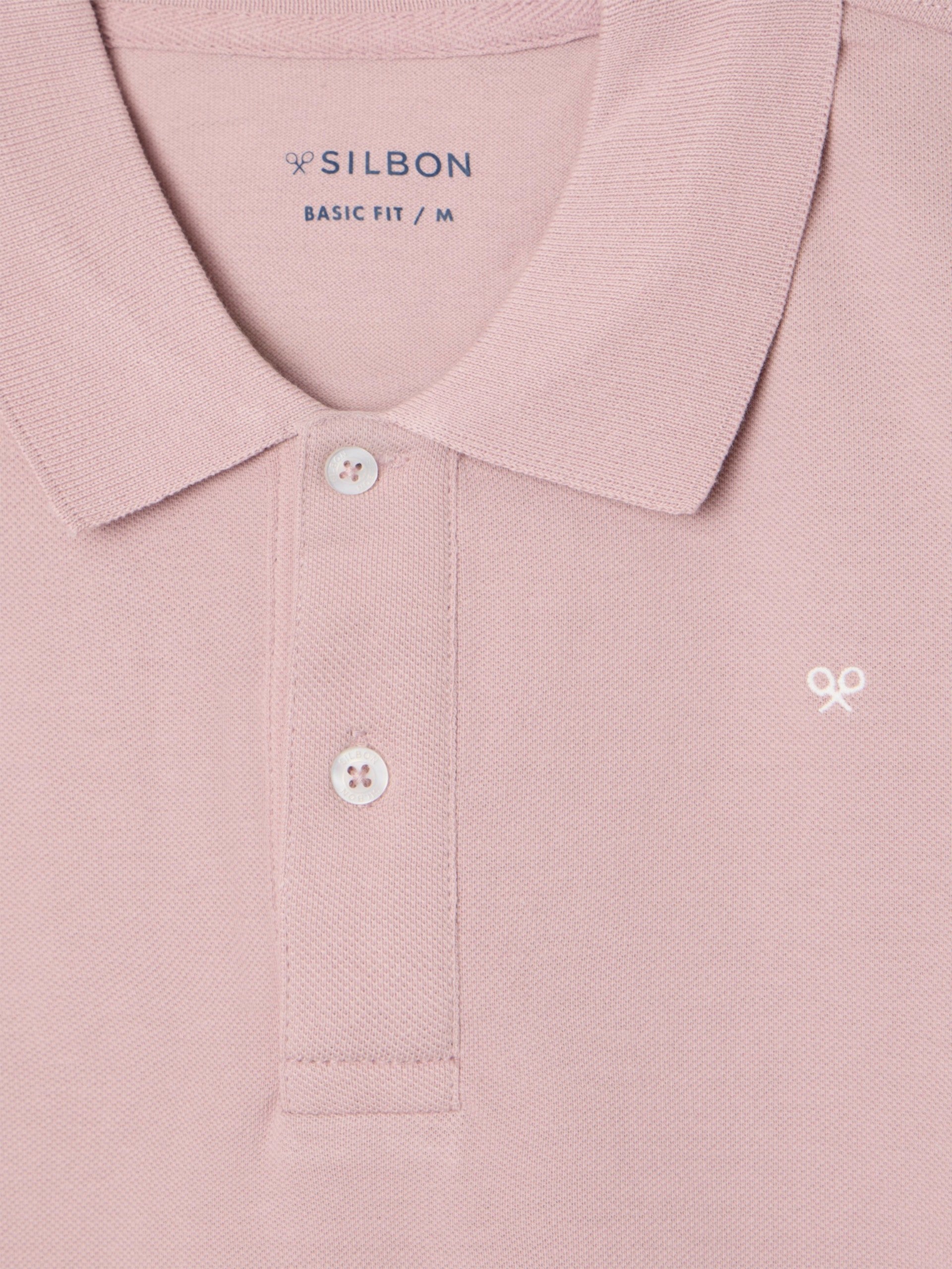 Classic plain pink polo