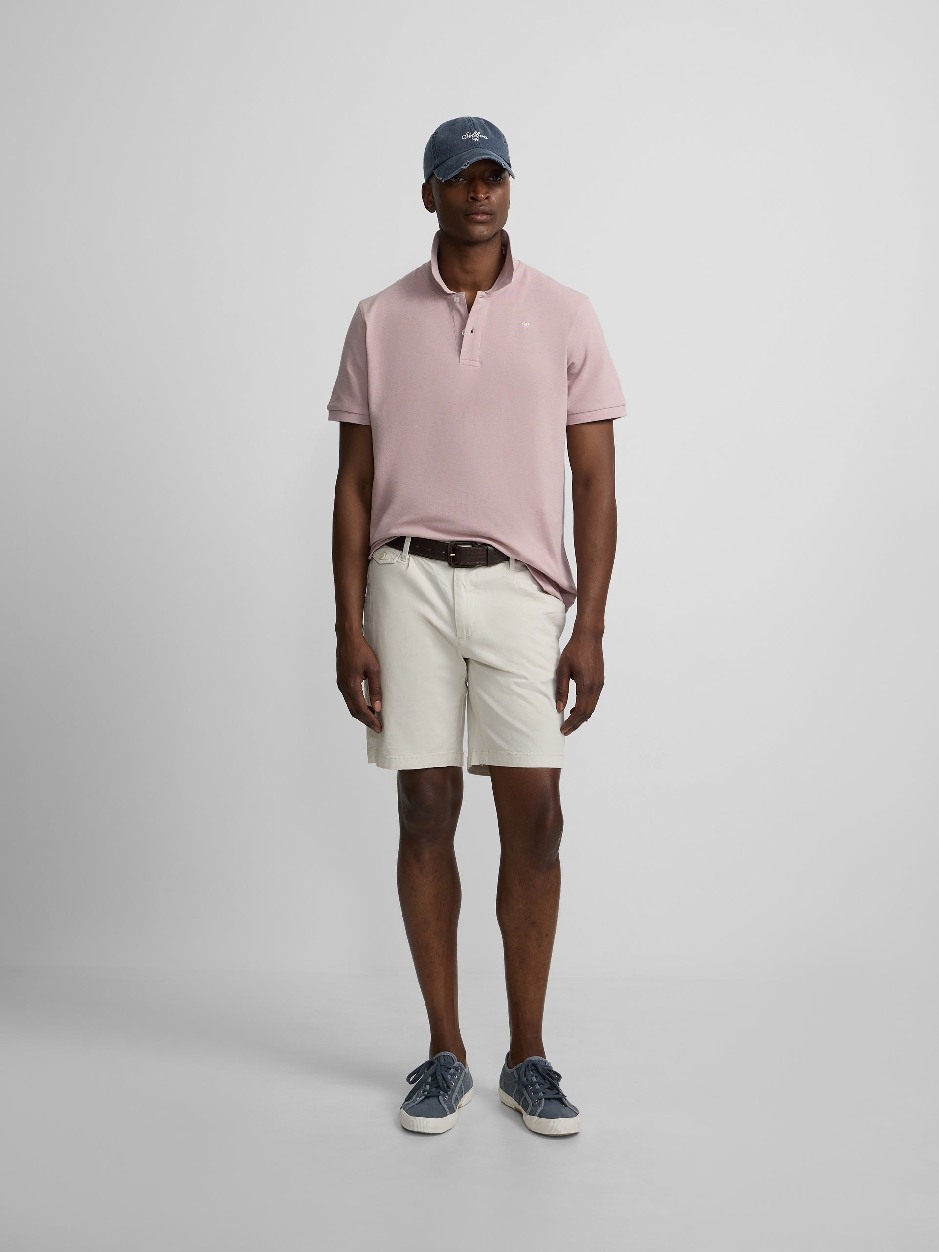 Classic plain pink polo