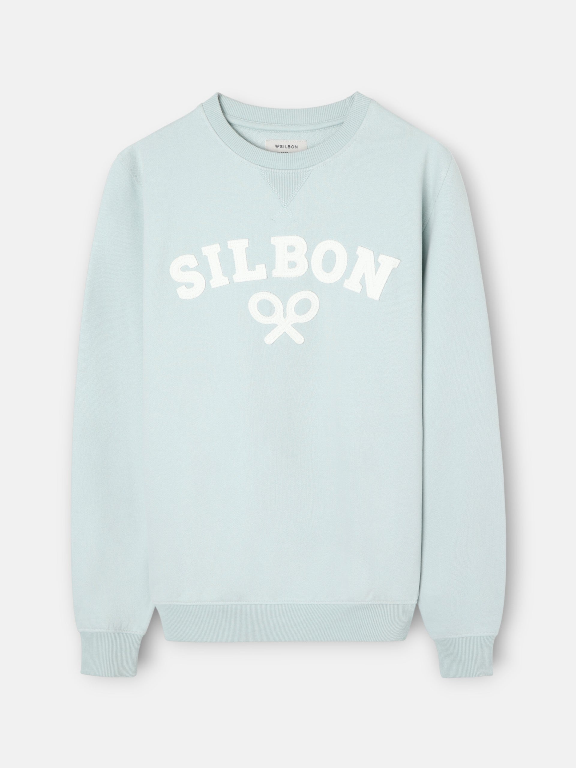 Sudadera Silbon raqueta media aguamarina