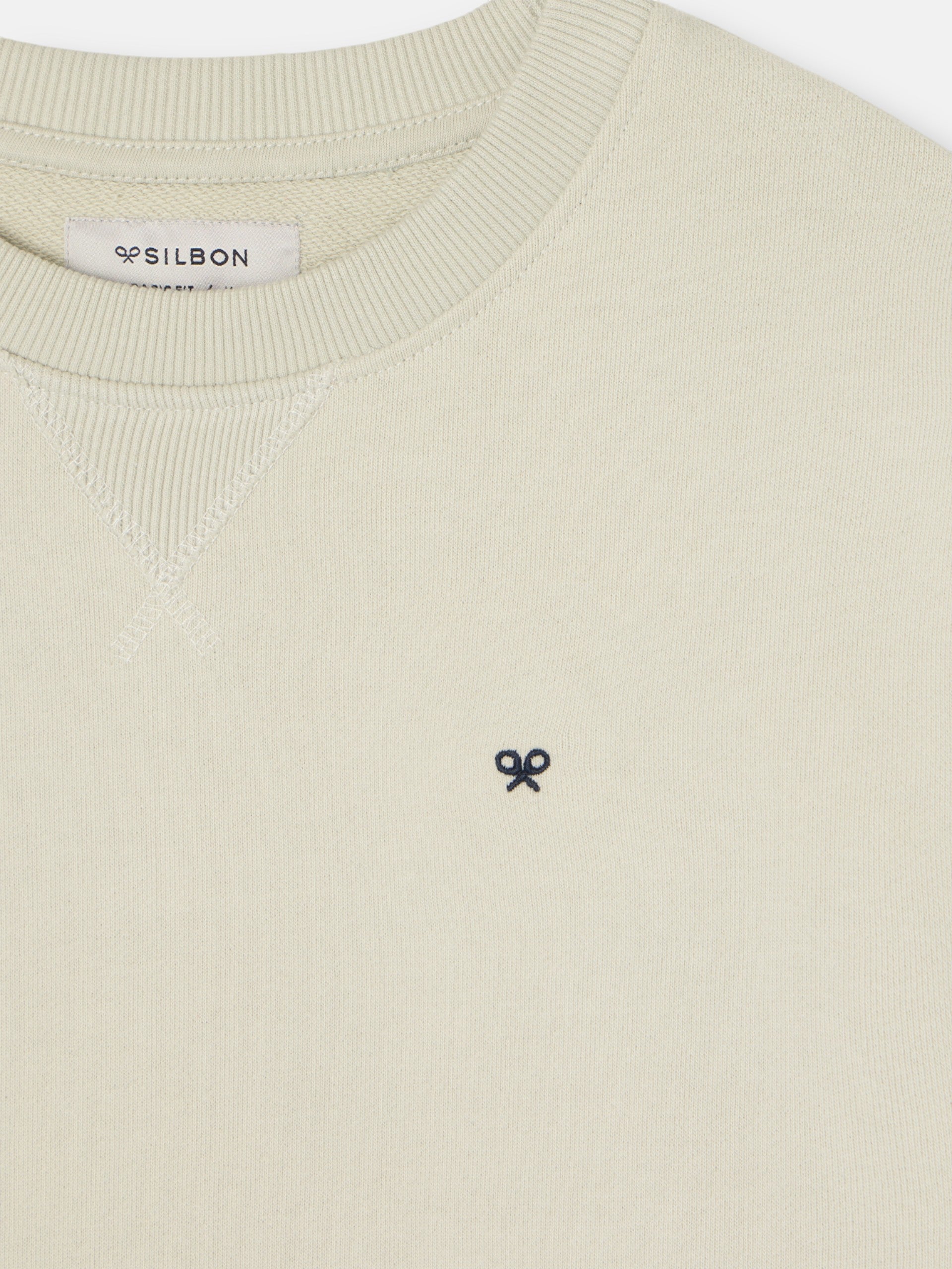 Sudadera Silbon minilogo verde claro