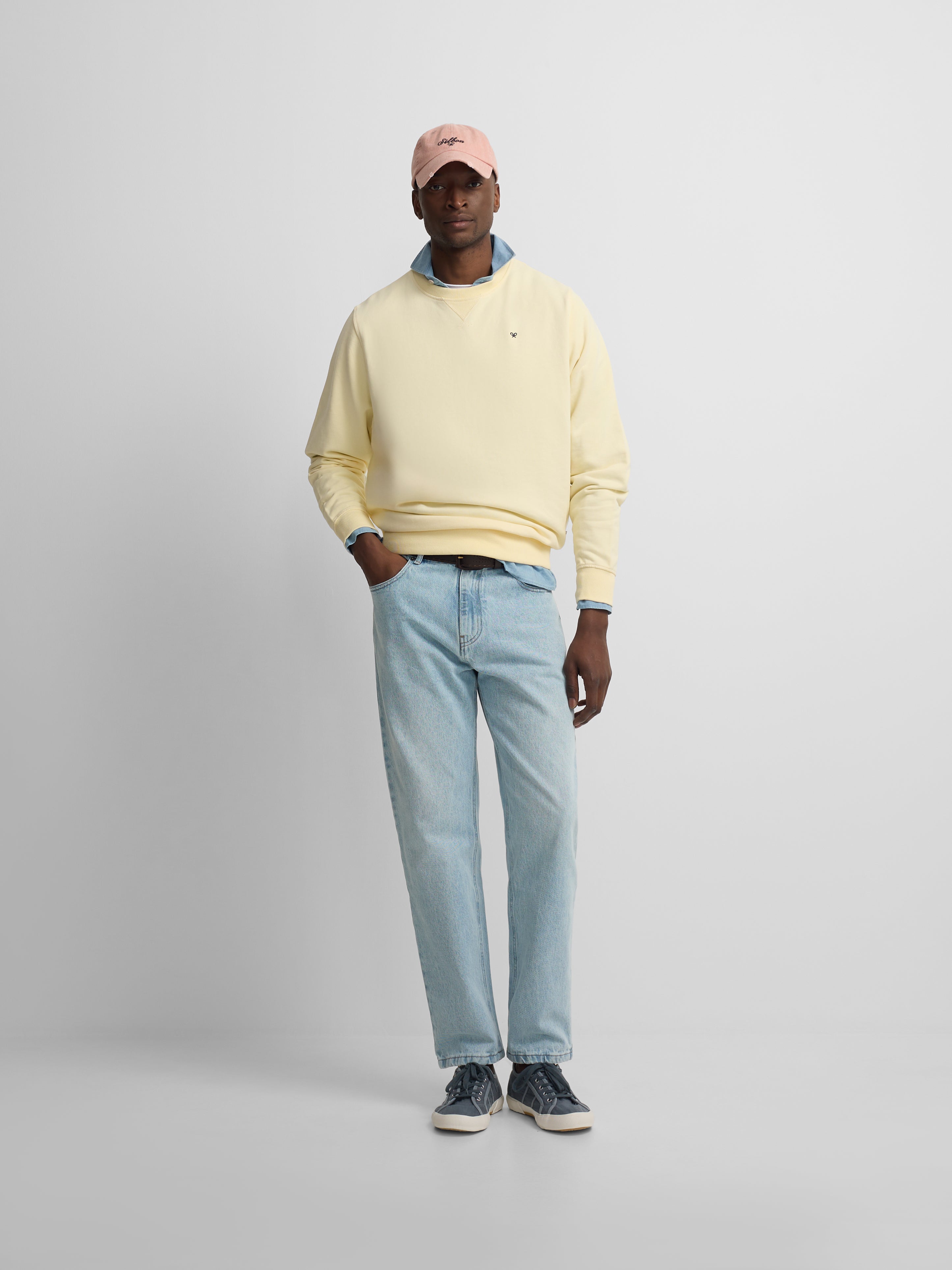 Silbon sweatshirt with yellow mini logo