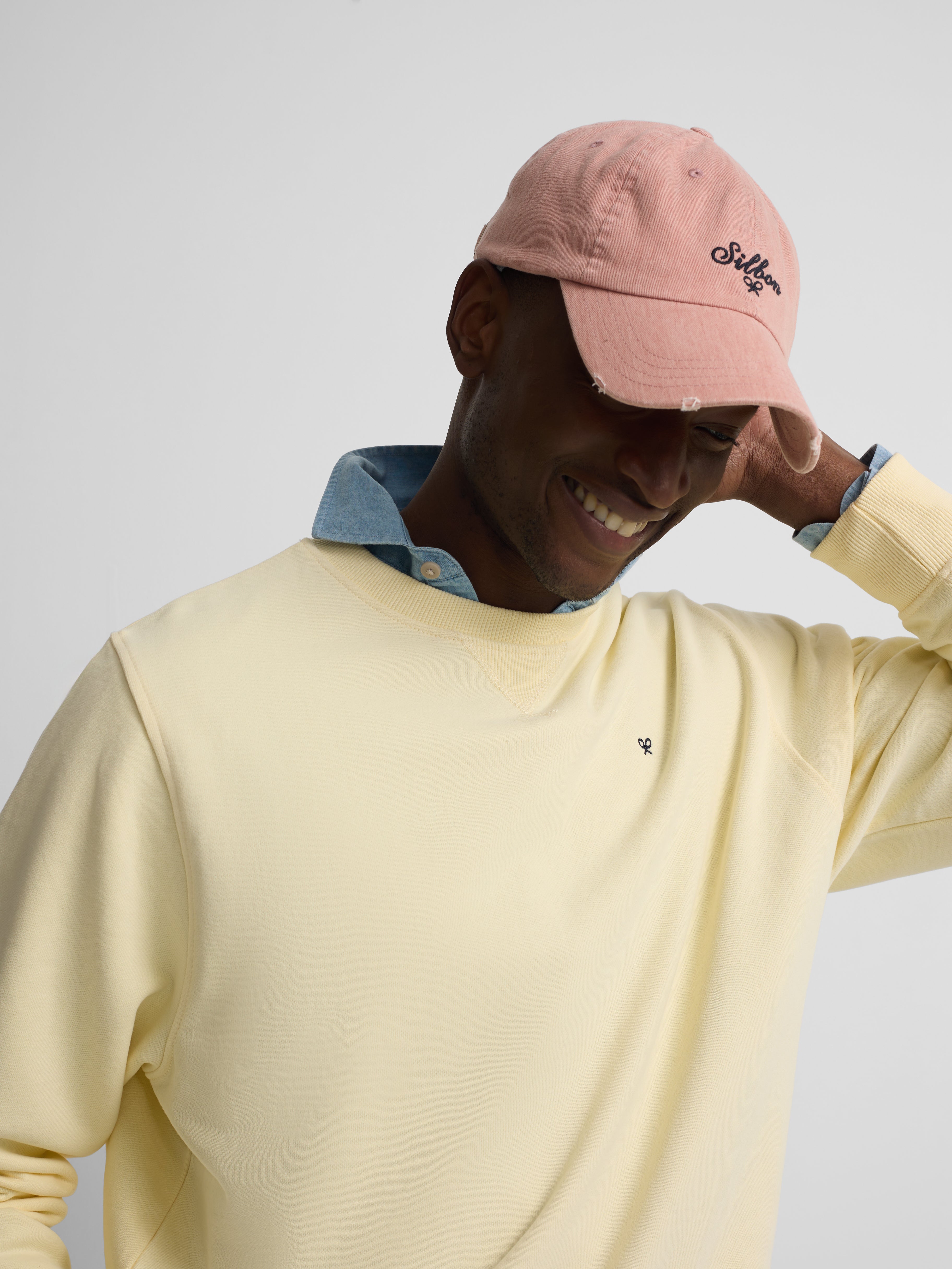 Silbon sweatshirt with yellow mini logo
