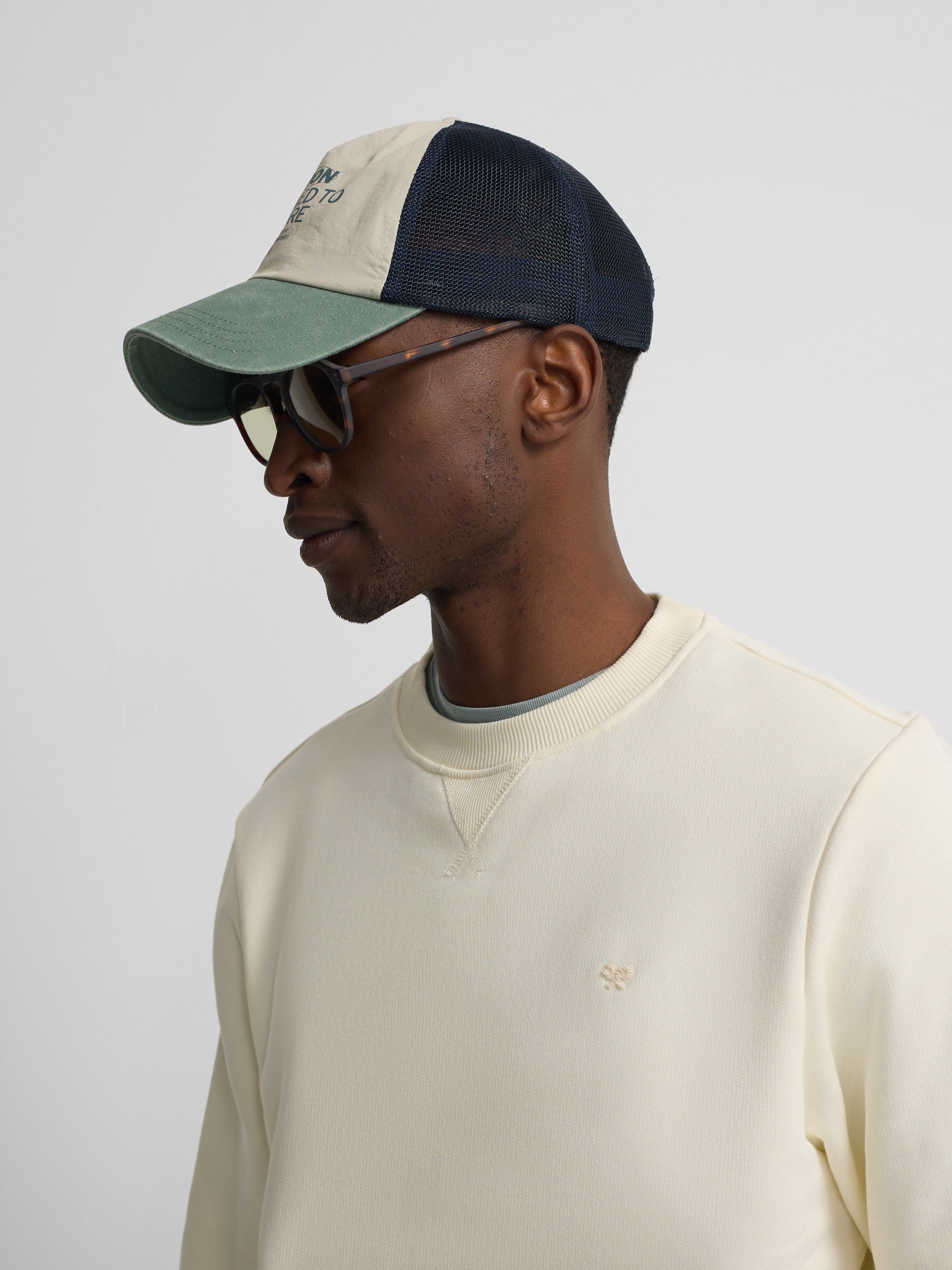 Sudadera Silbon minilogo rizo crema