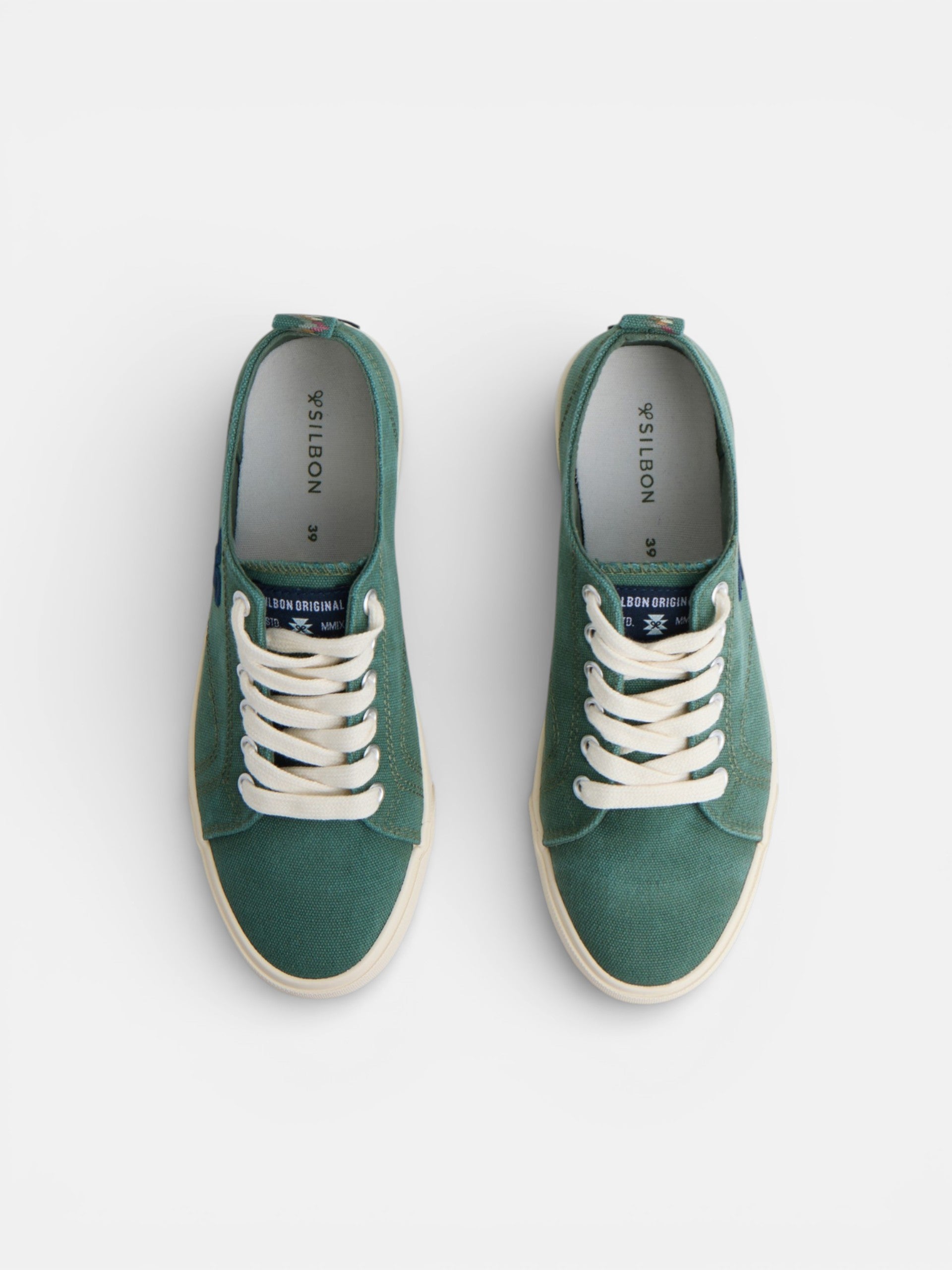 Zapatilla clasica lona verde