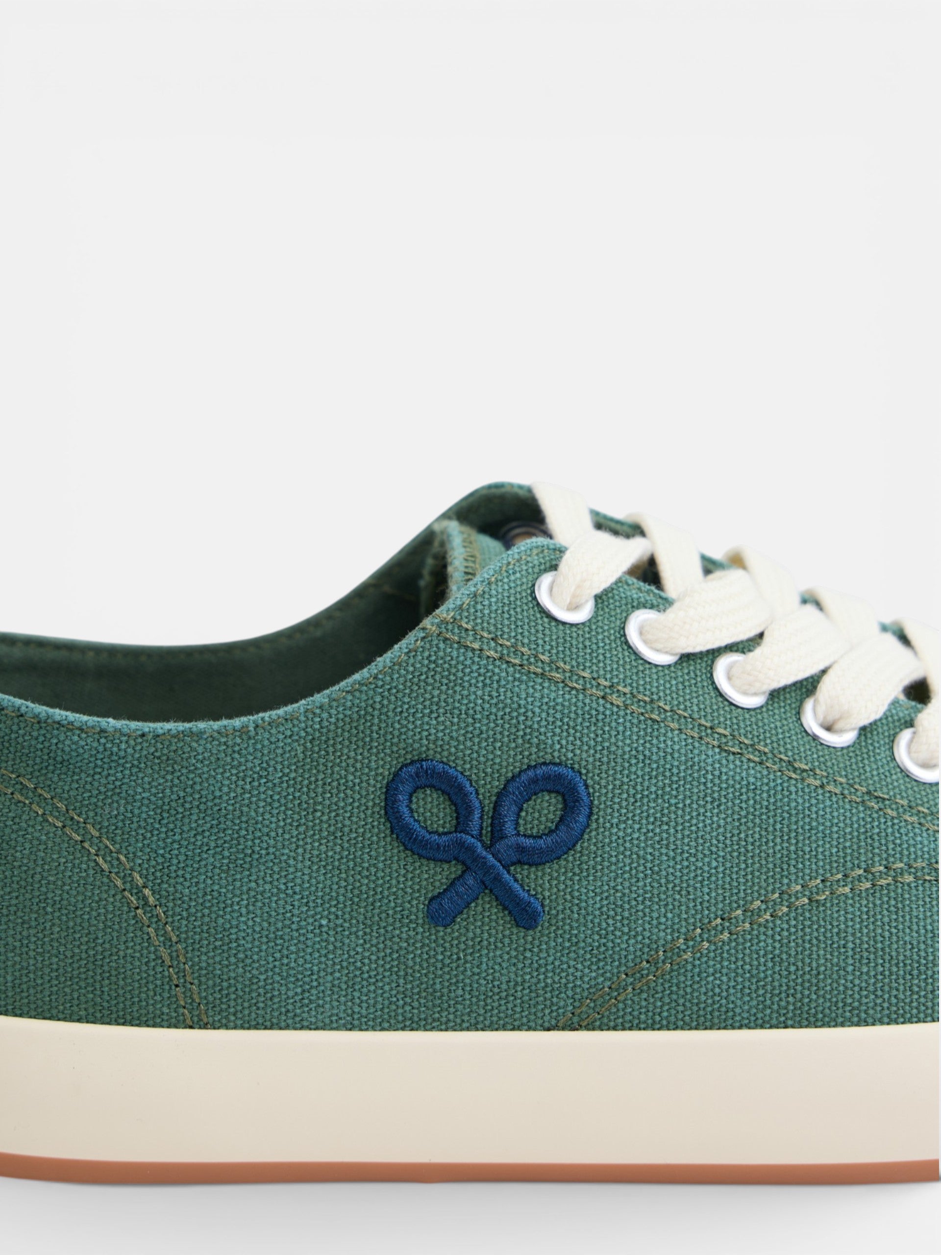 Zapatilla clasica lona verde