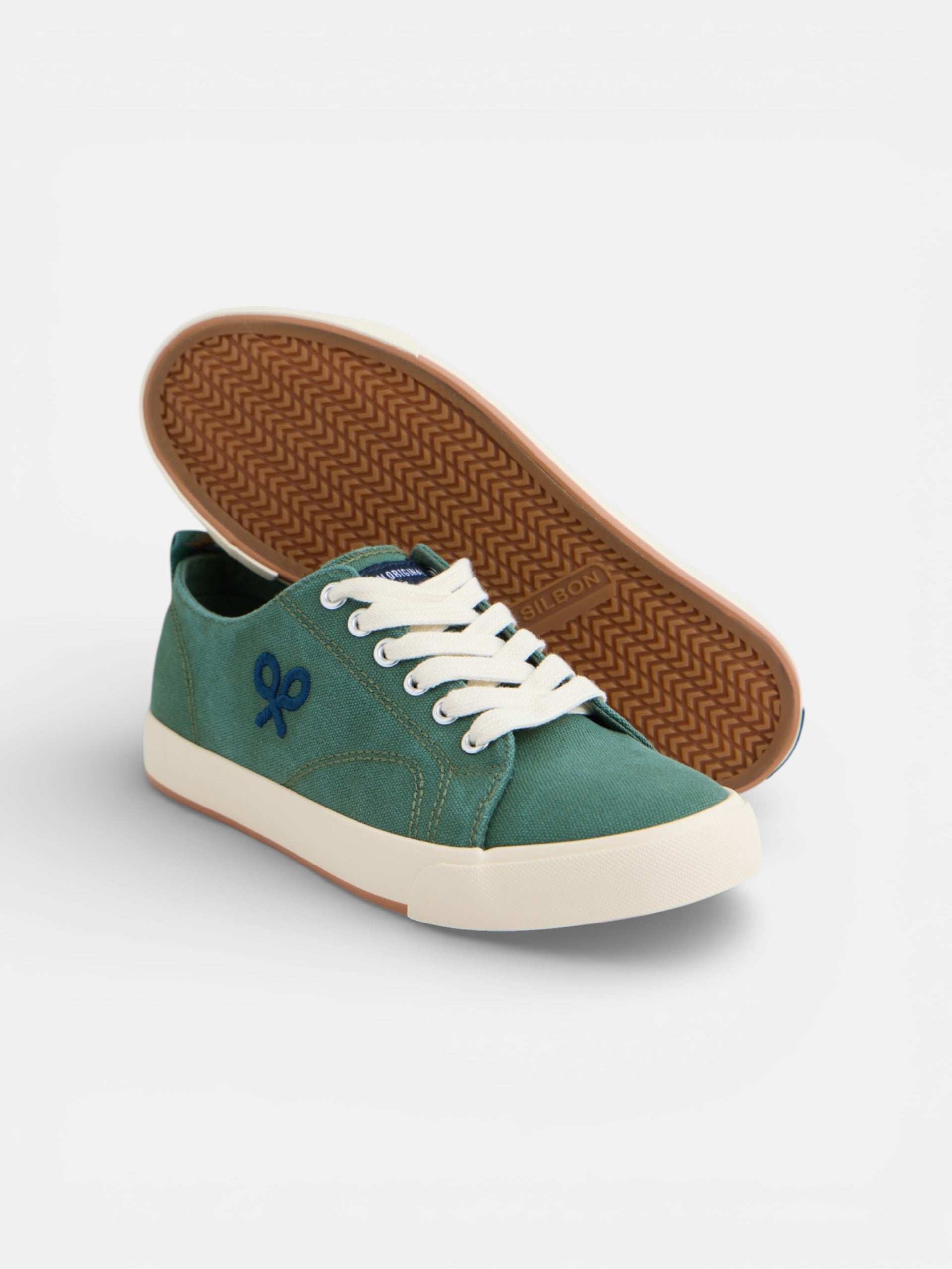 Zapatilla clasica lona verde
