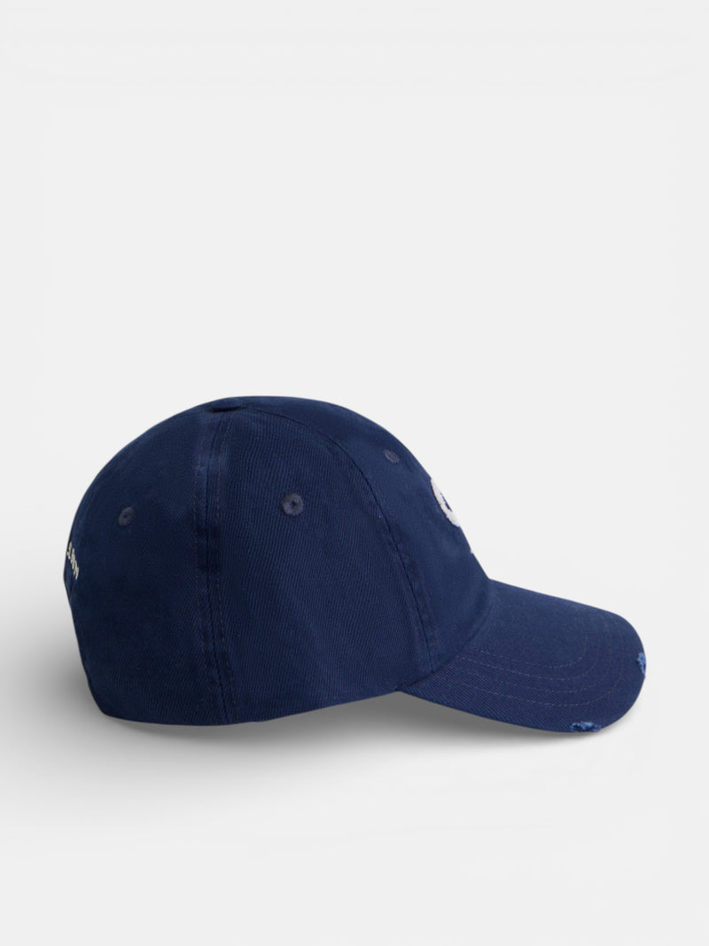 Casquette logo moyen bleu marine
