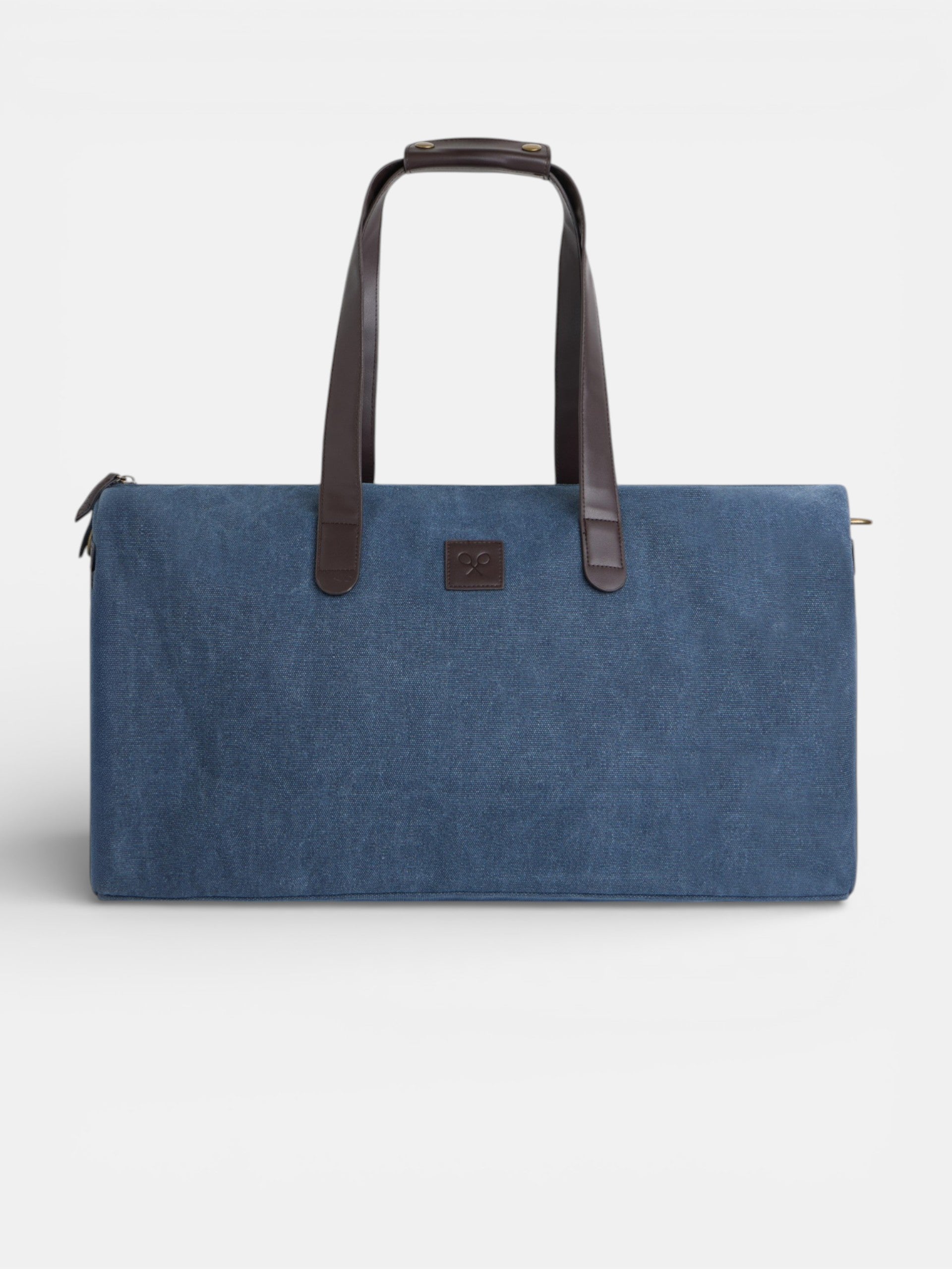 Bolsa de viaje detalle piel azul marino