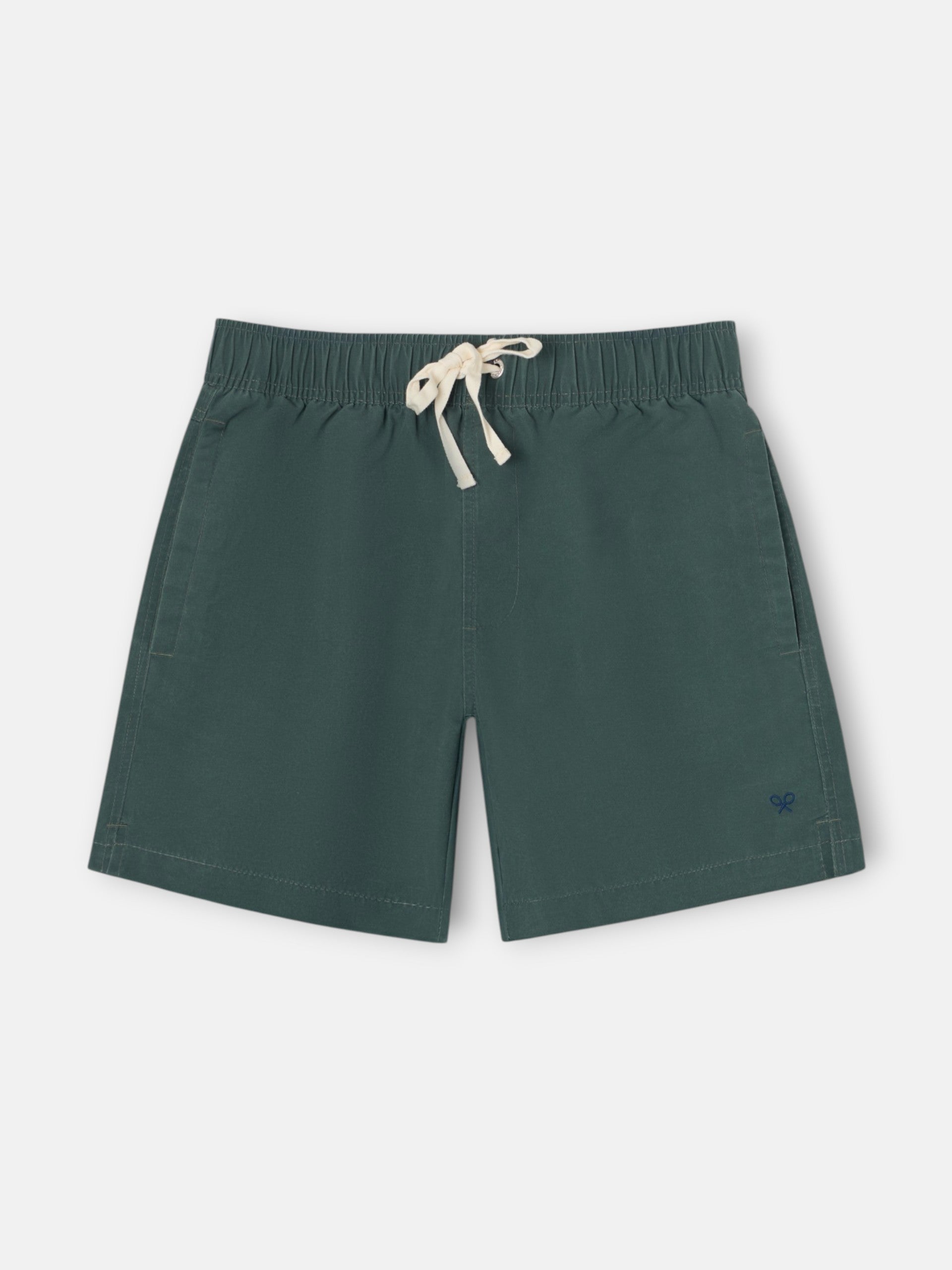 Bañador liso verde oscuro