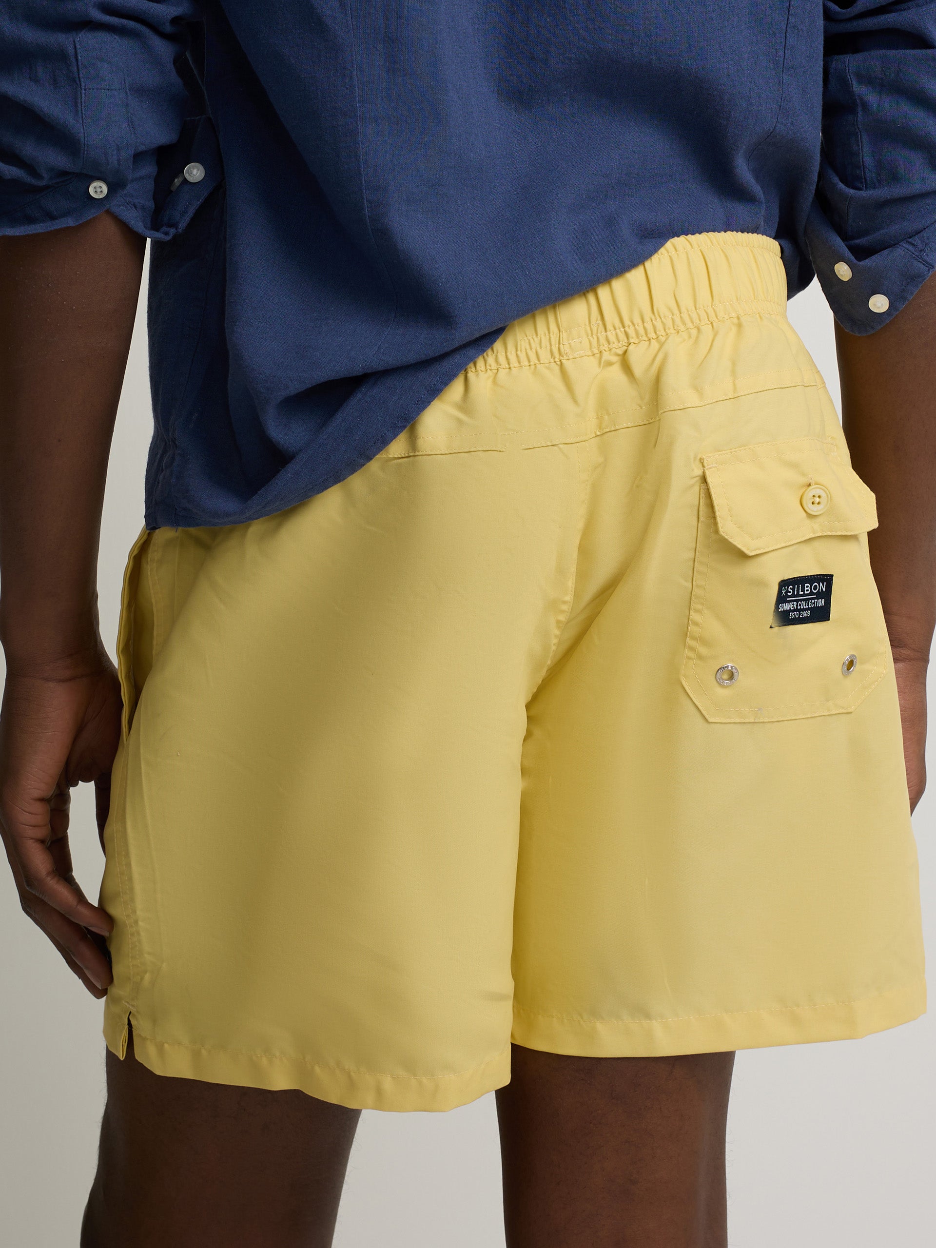 Maillot de bain uni jaune