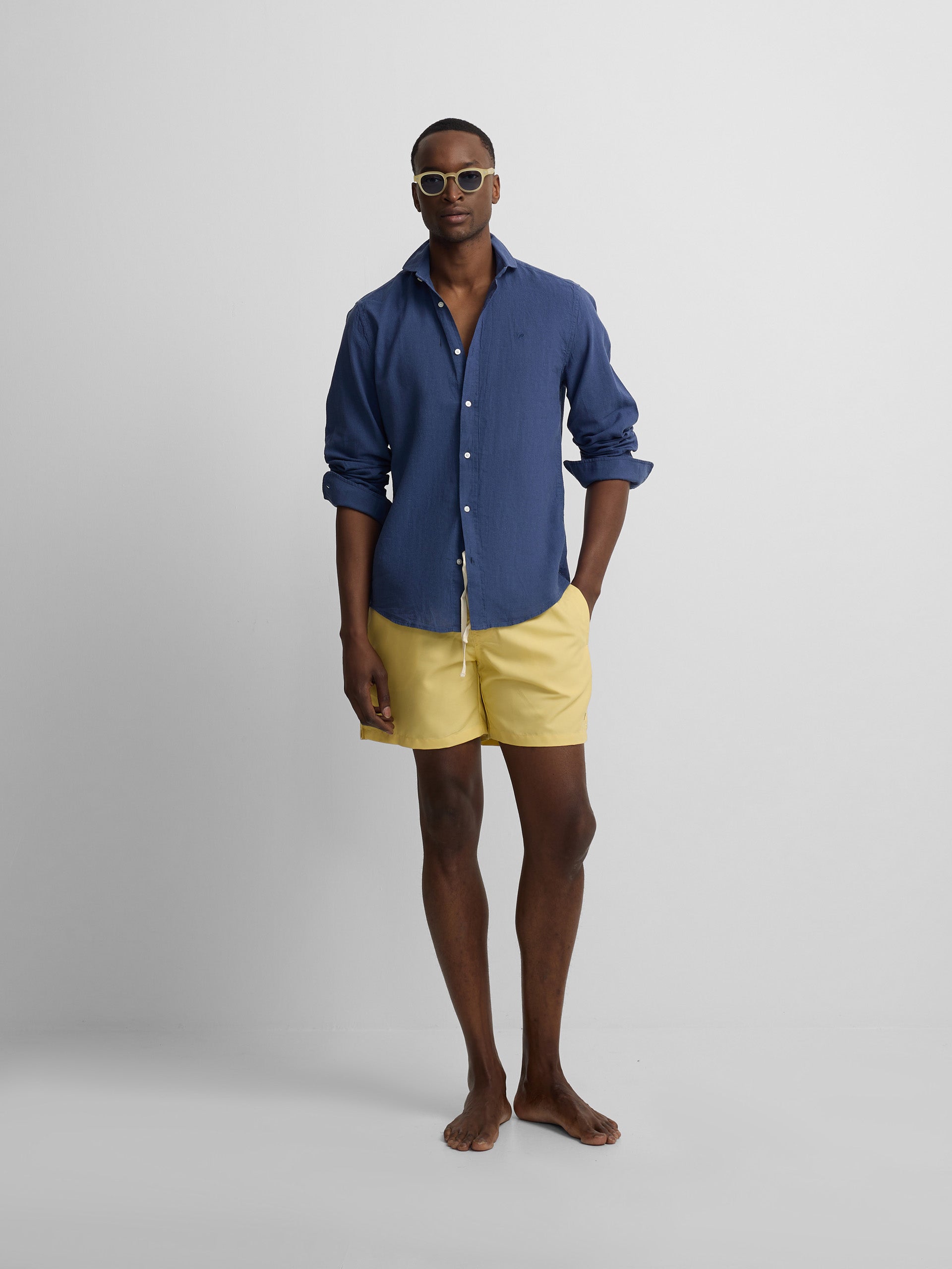 Maillot de bain uni jaune