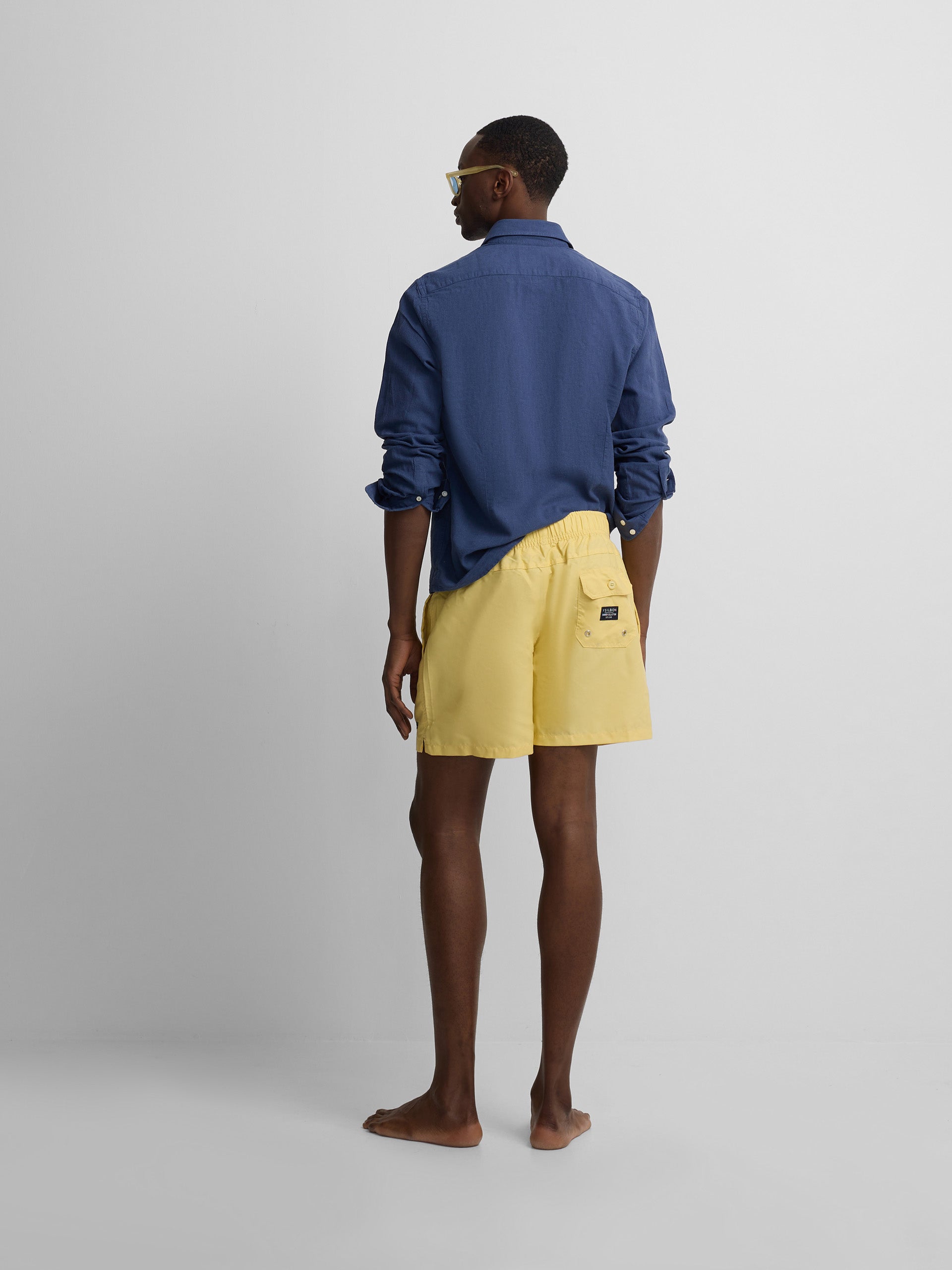 Maillot de bain uni jaune