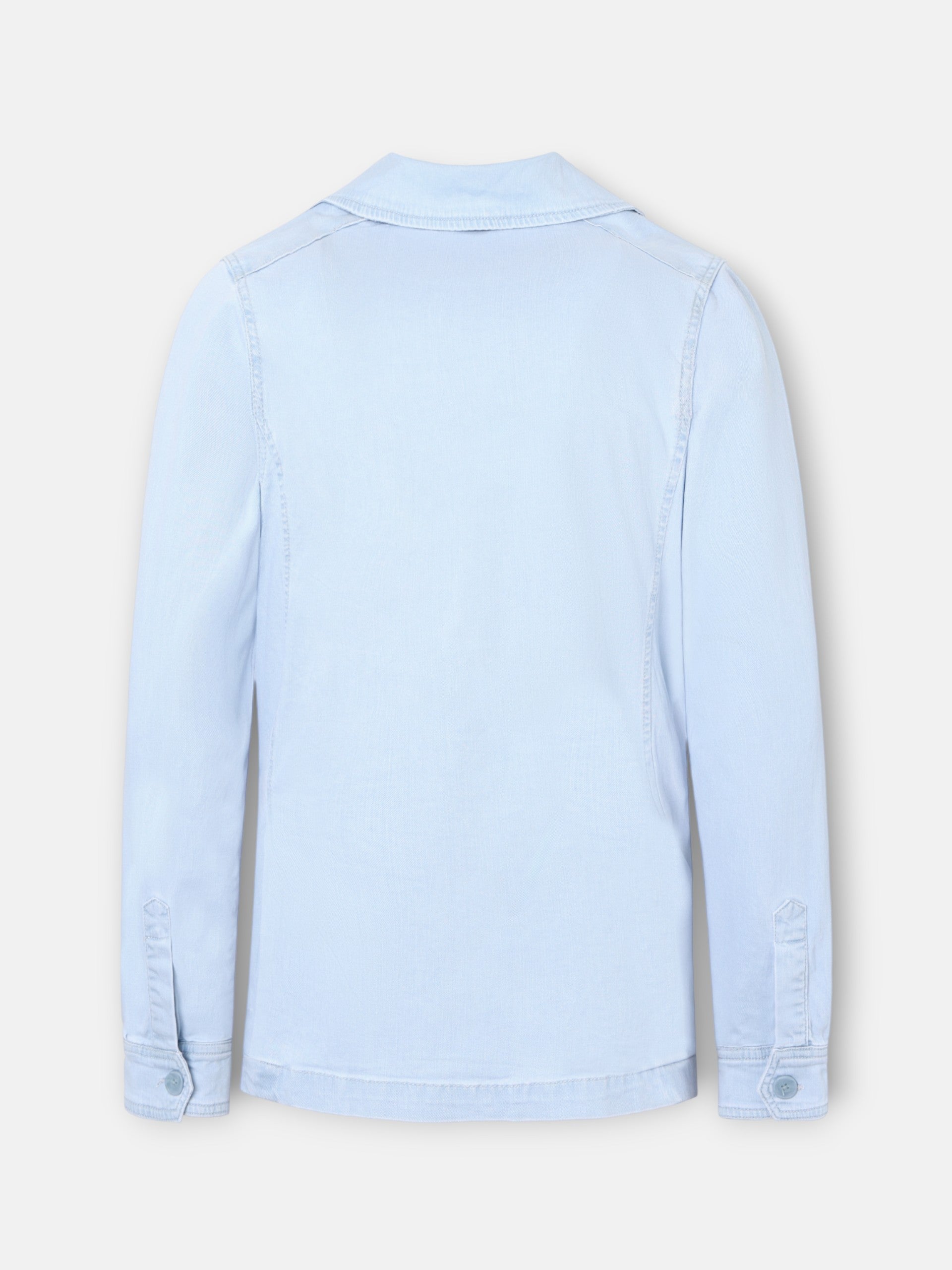 Semiblazer bolsillos denim azul claro