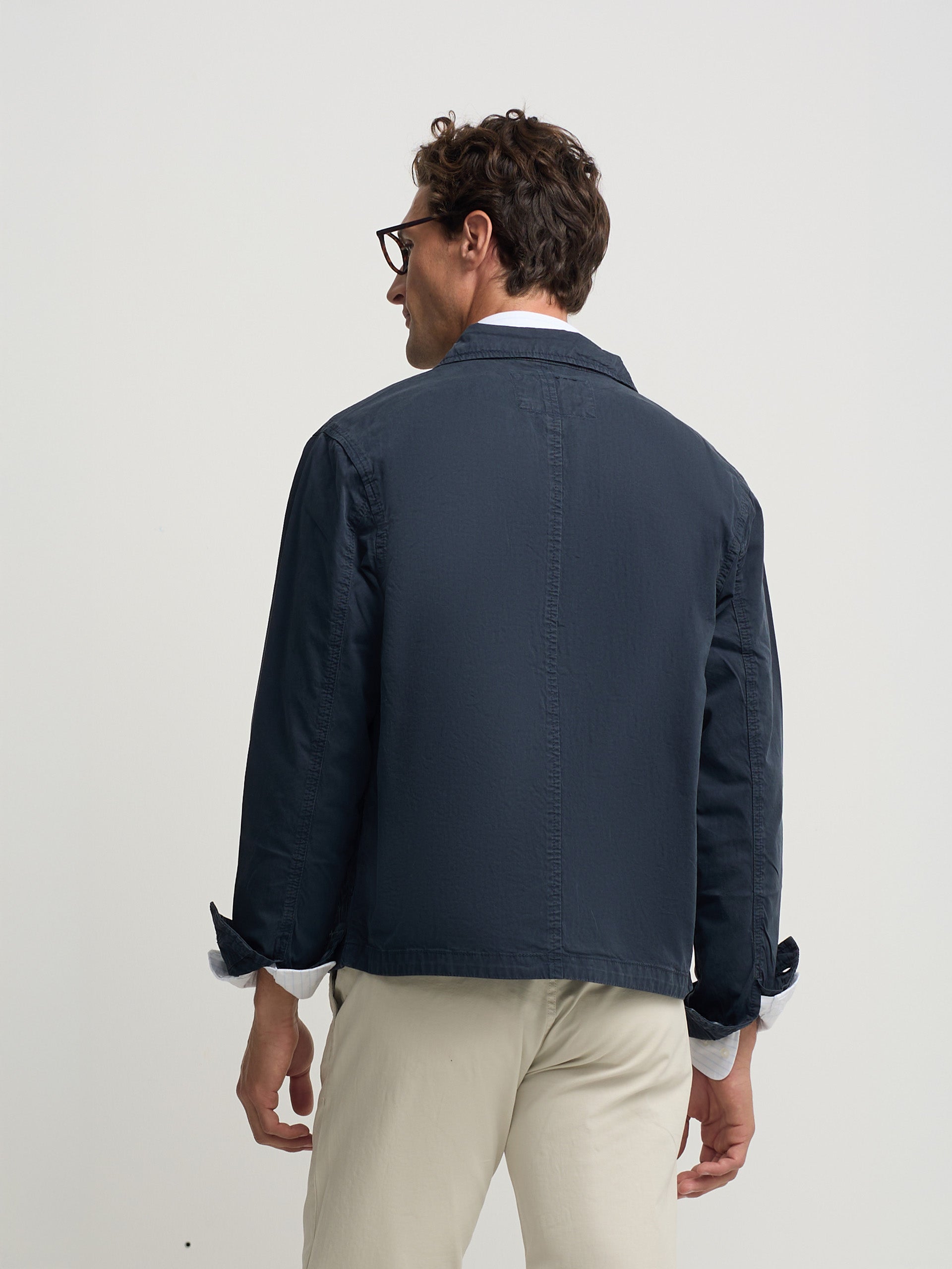 Chaqueta cuello Harrington azul marino