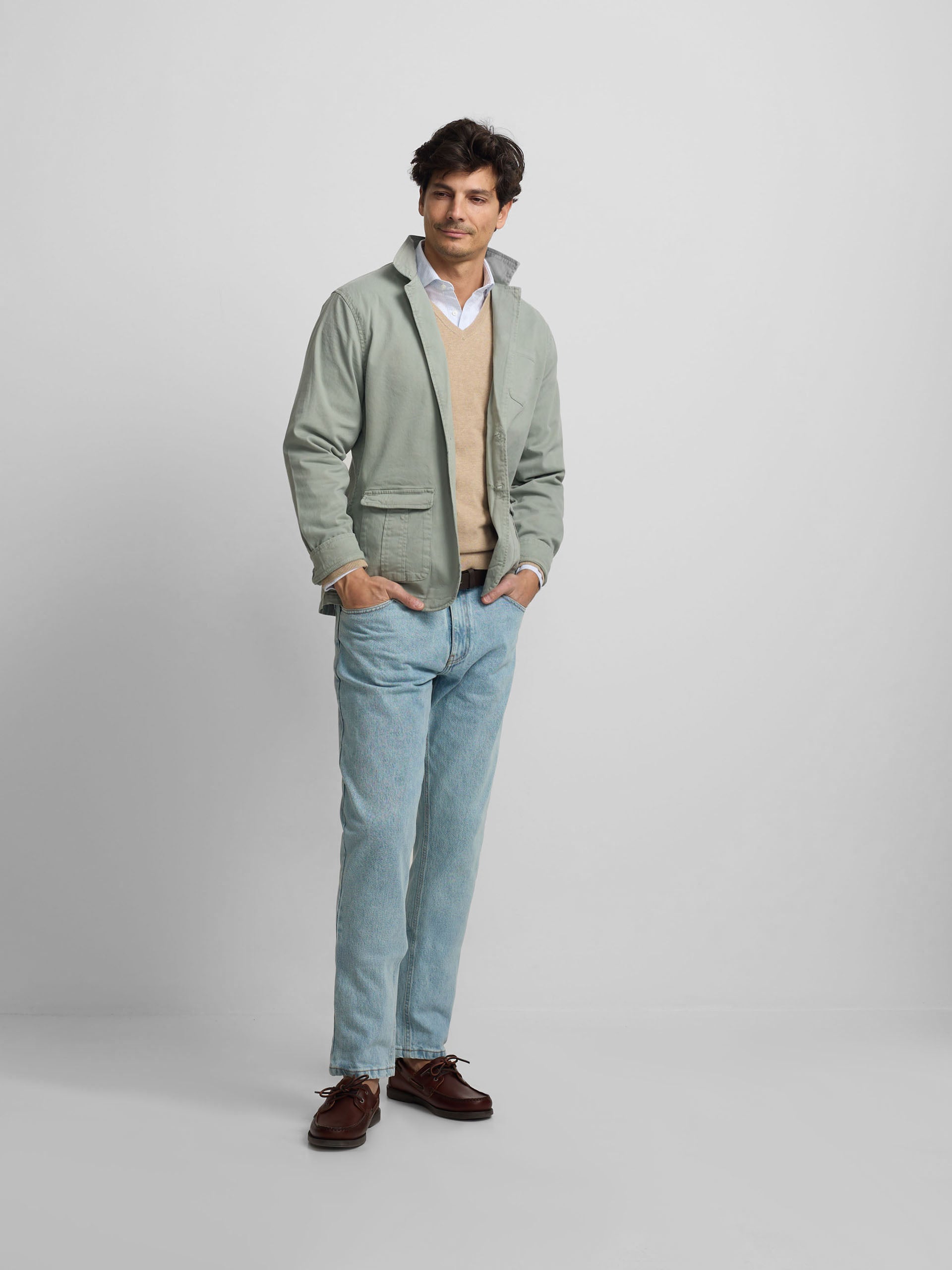 Blazer semi-vert gris