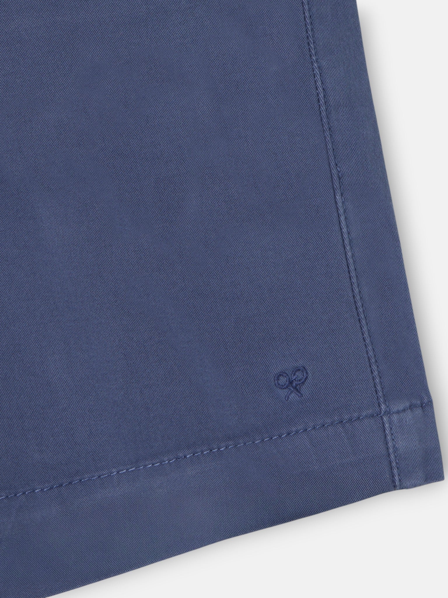 Plain indigo blue Bermuda shorts