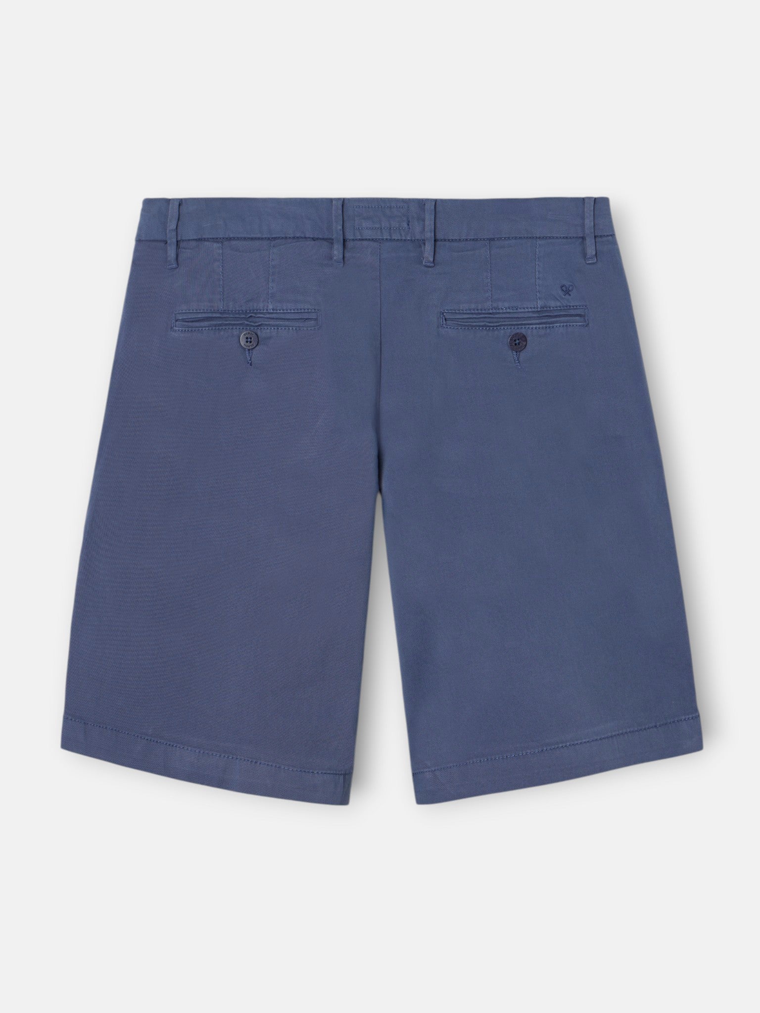 Plain indigo blue Bermuda shorts