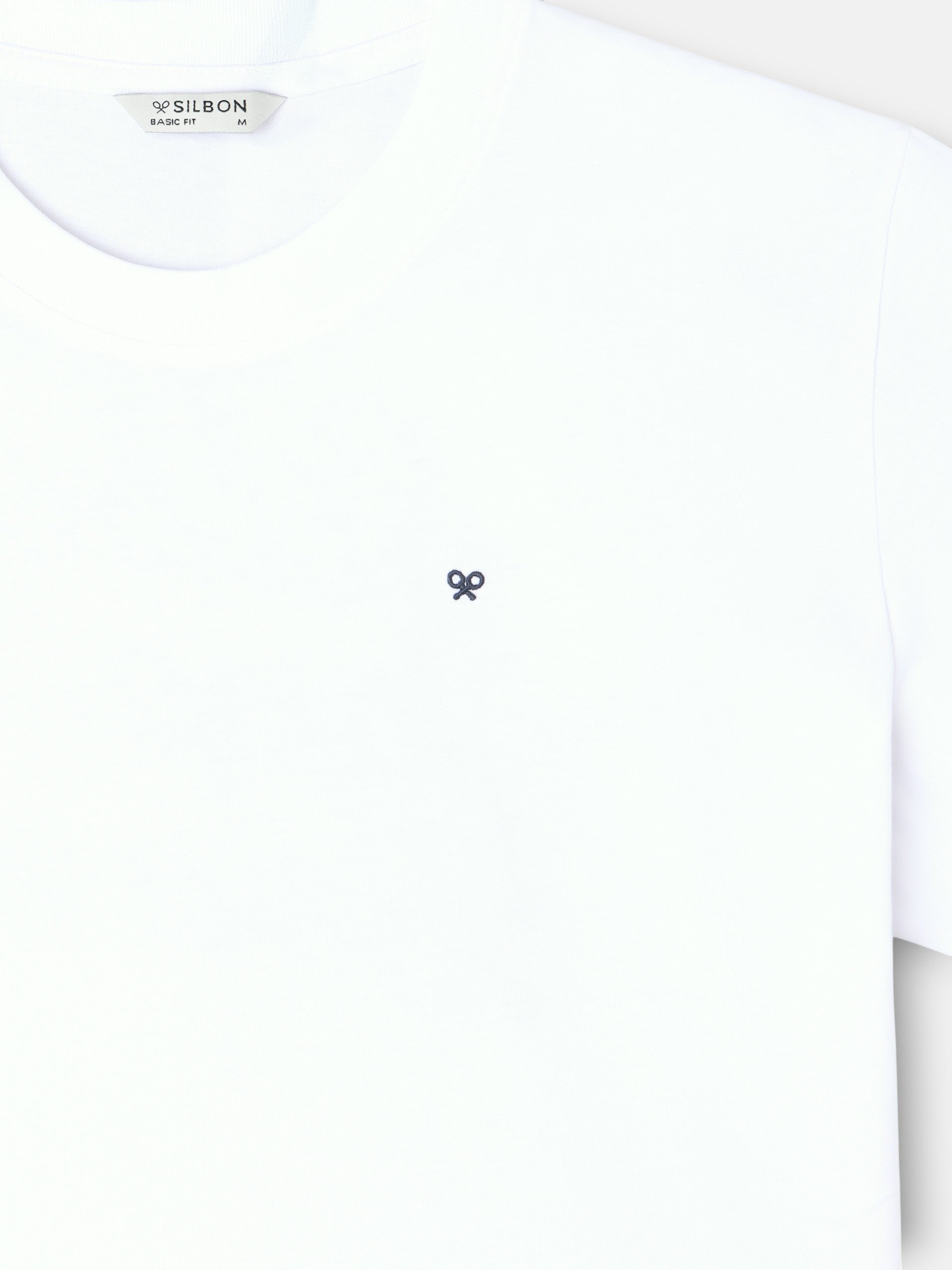 T-shirt Silbon happiest blanc