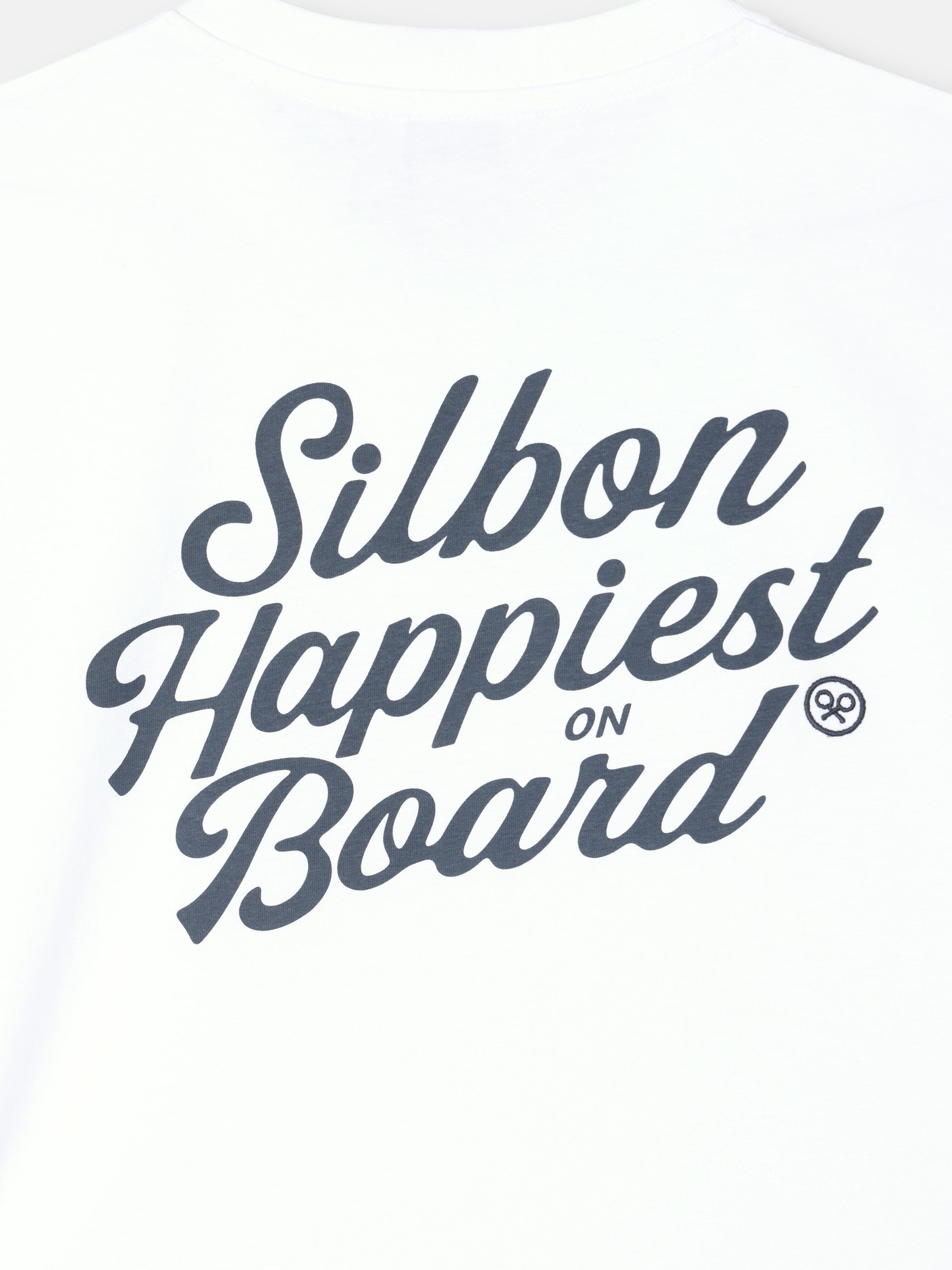 T-shirt Silbon happiest blanc