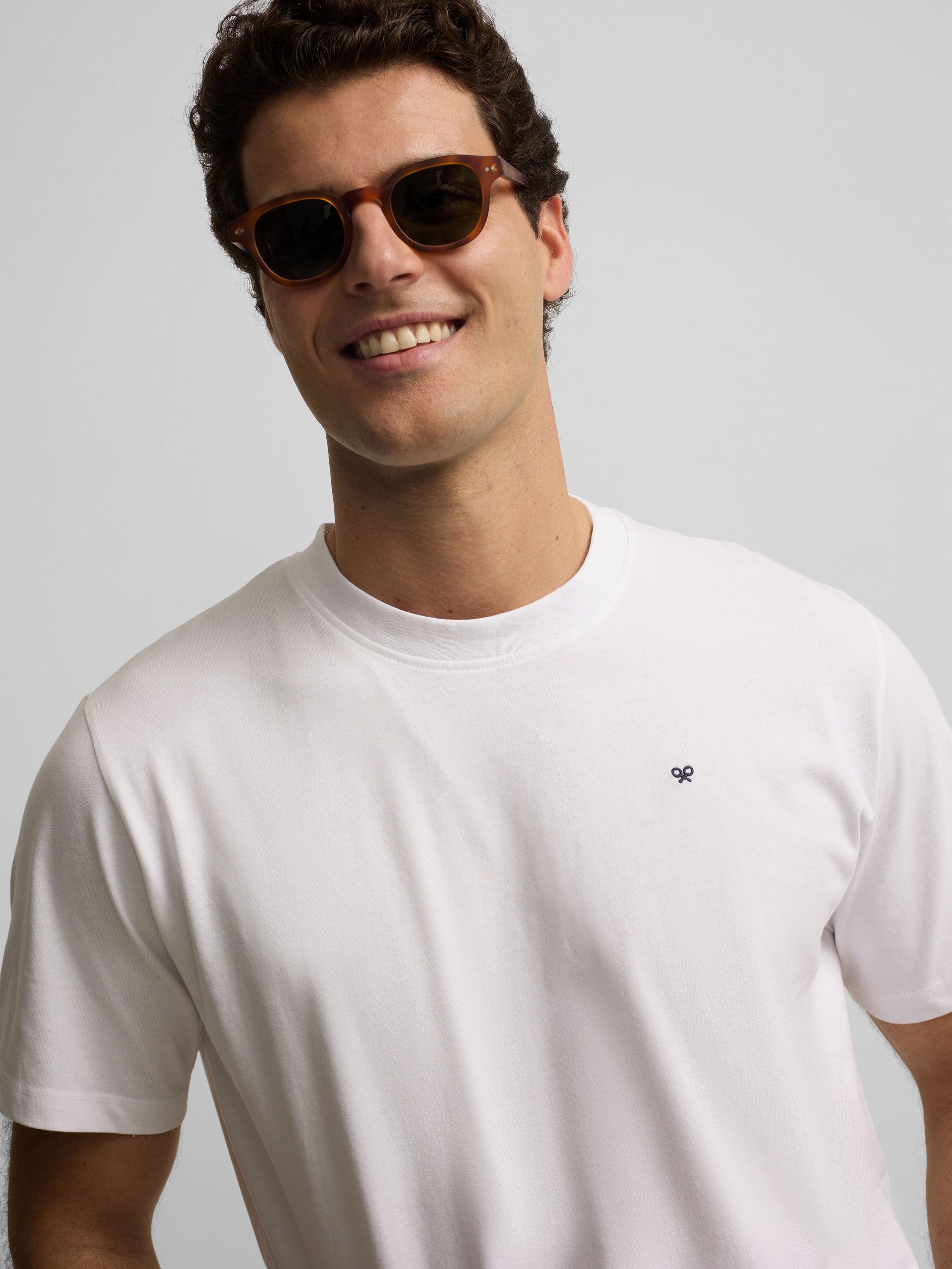 T-shirt Silbon happiest blanc