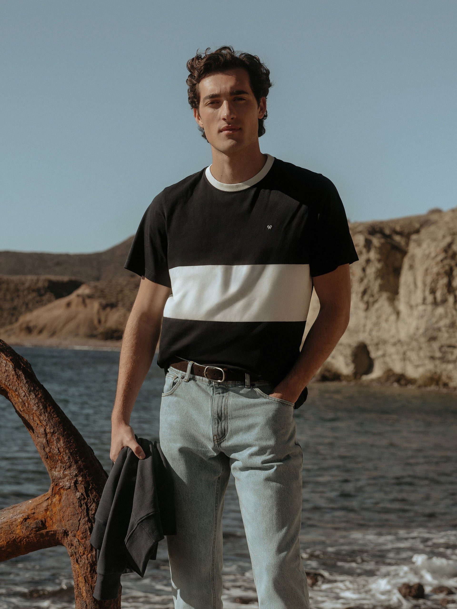 Camiseta raya horizontal cruise azul marino