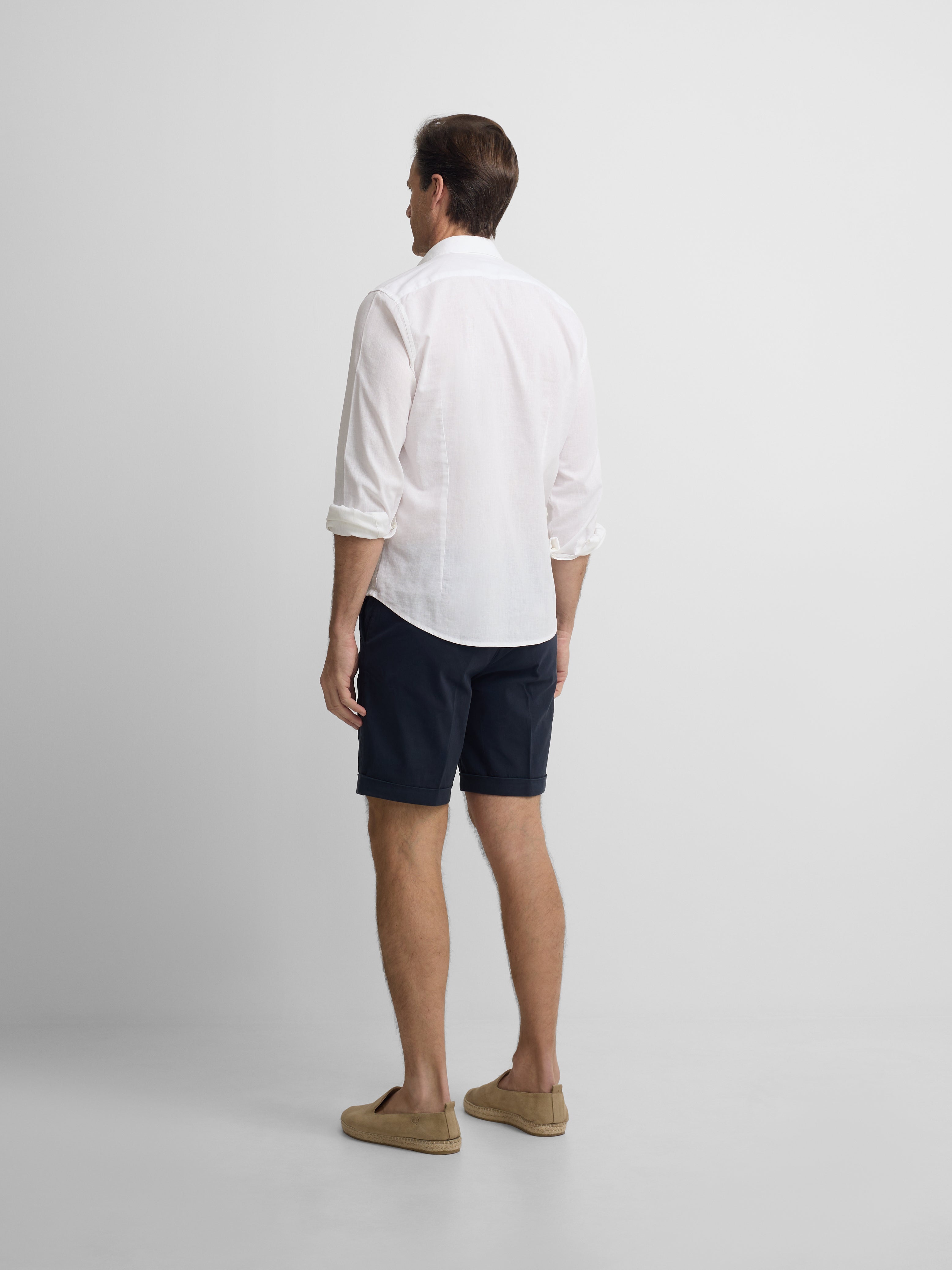 Camisa sport lino blanca
