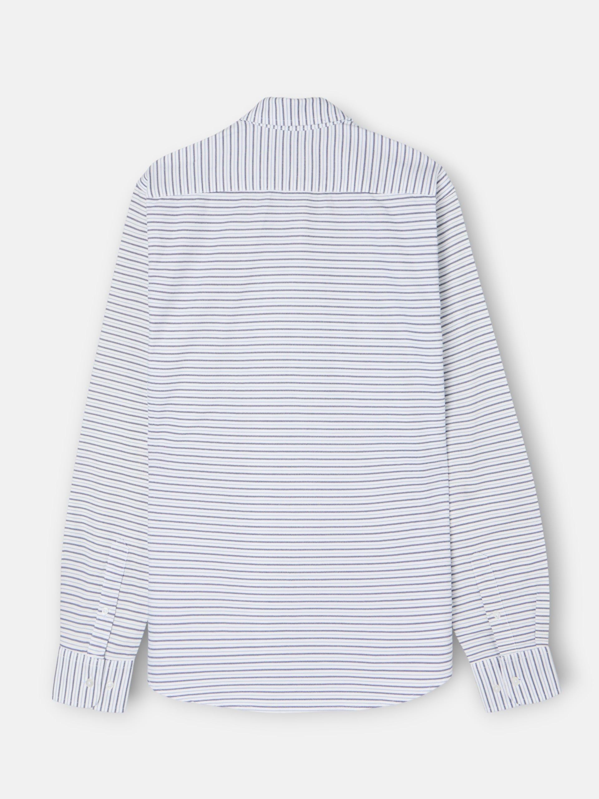 Polera sport oxford rayas multicolor azules