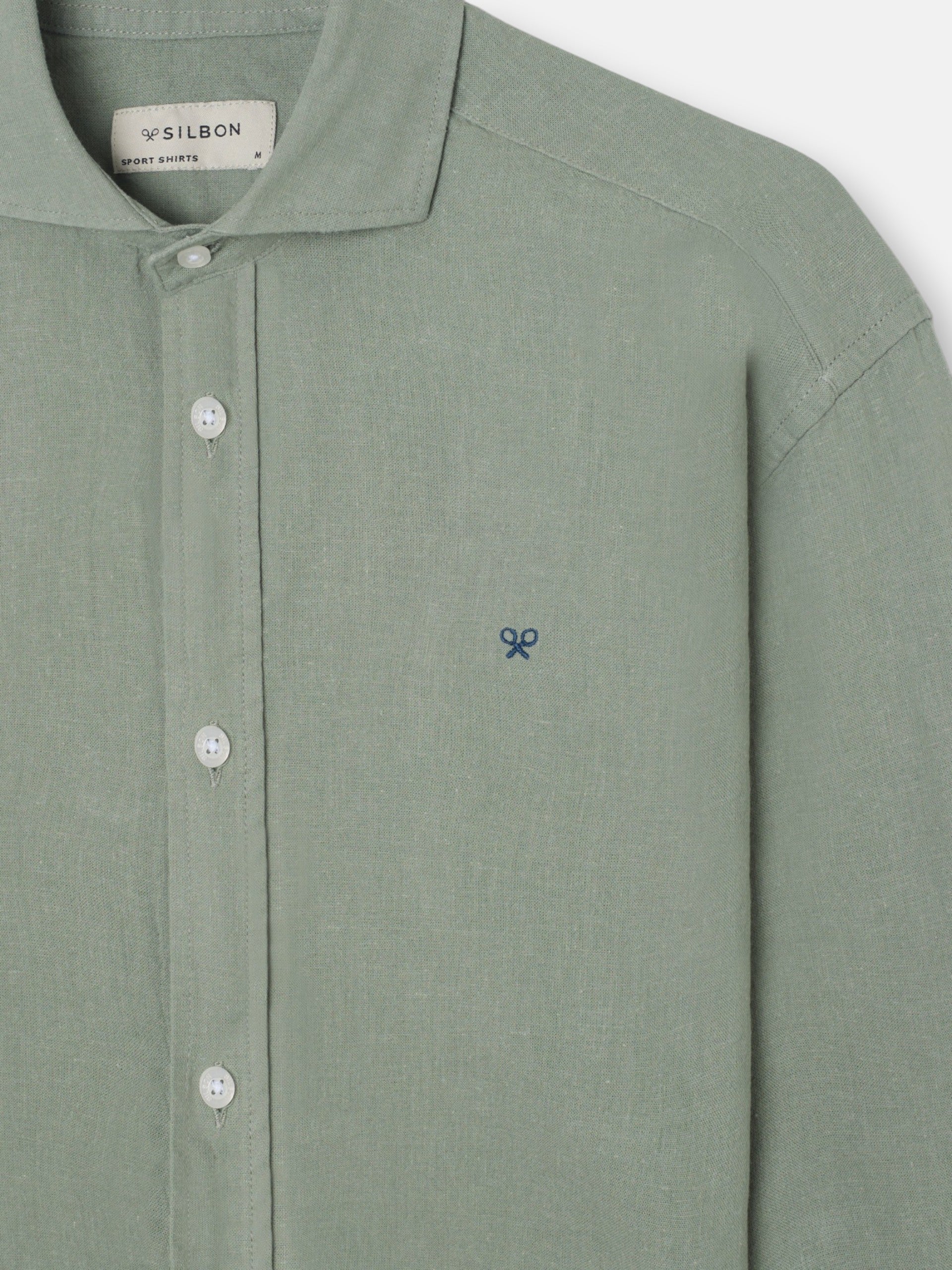 Camisa sport lino green