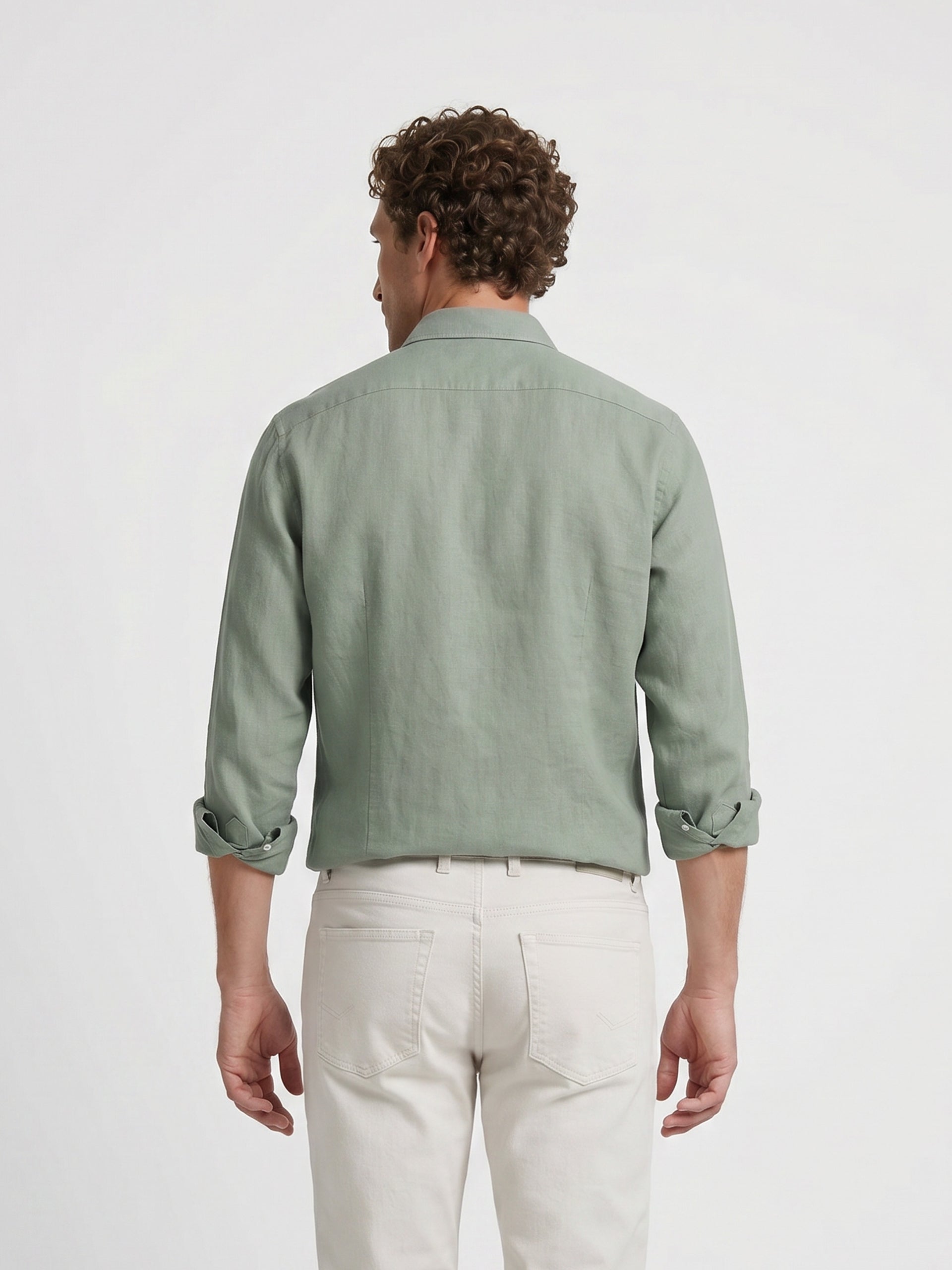 Camisa sport lino green