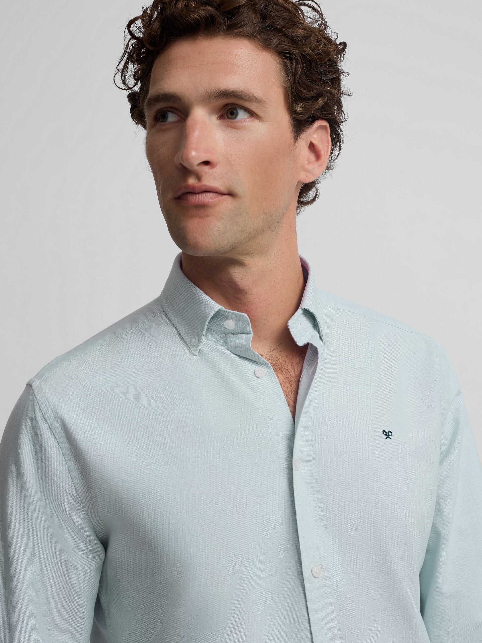 Camisa sport oxford verde claro