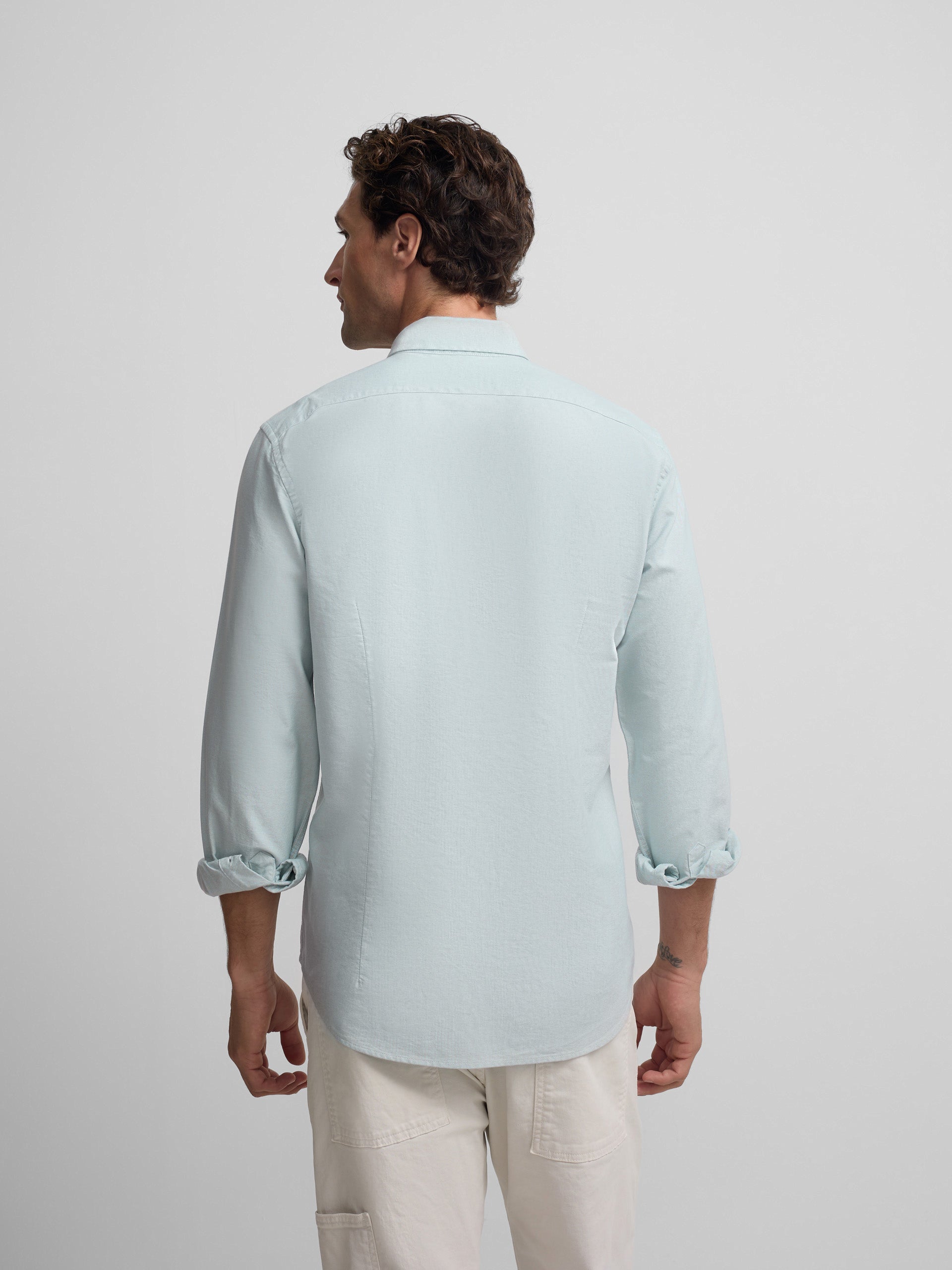 Camisa sport oxford verde claro